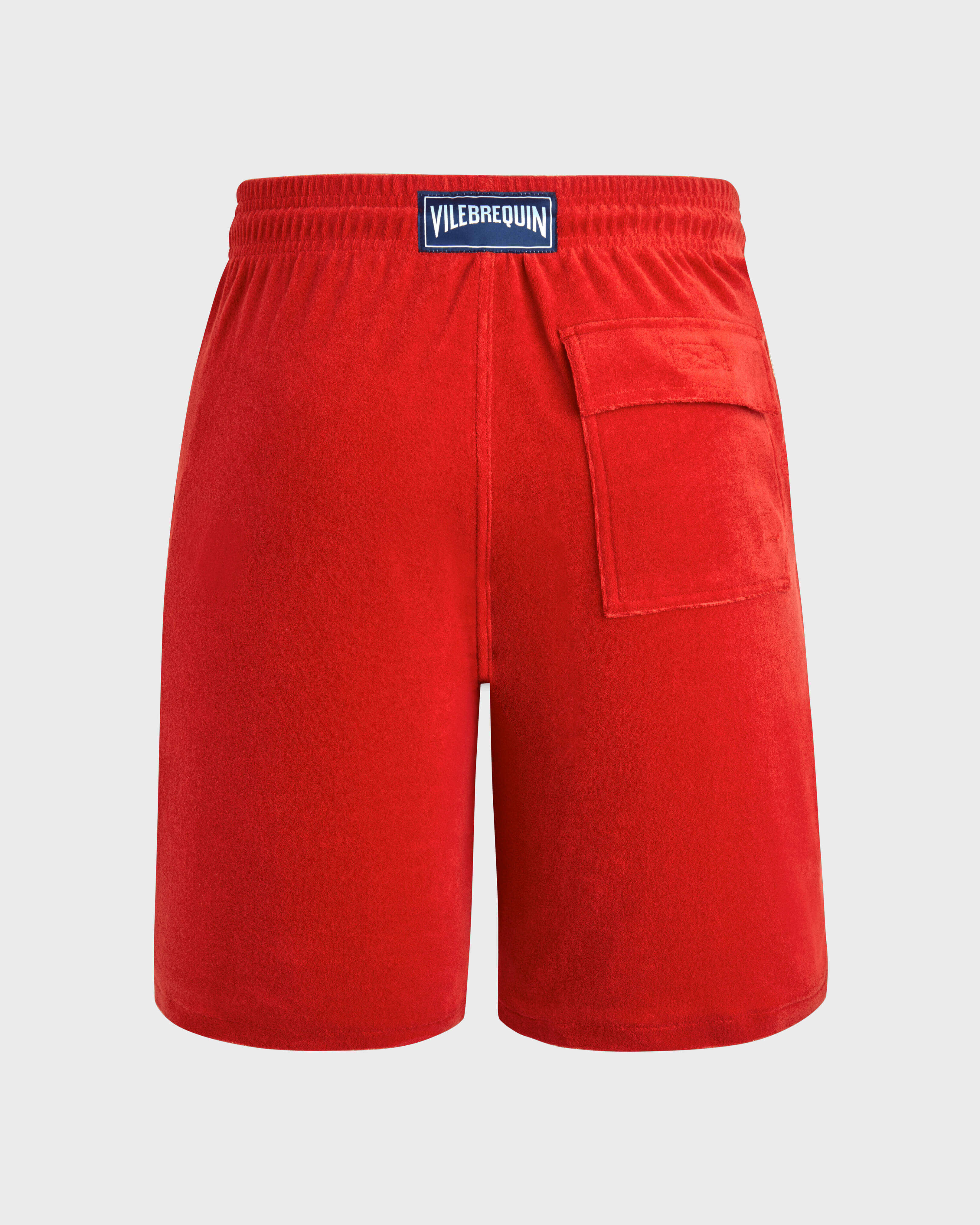 Bermuda en éponge homme uni BRIQUE back view