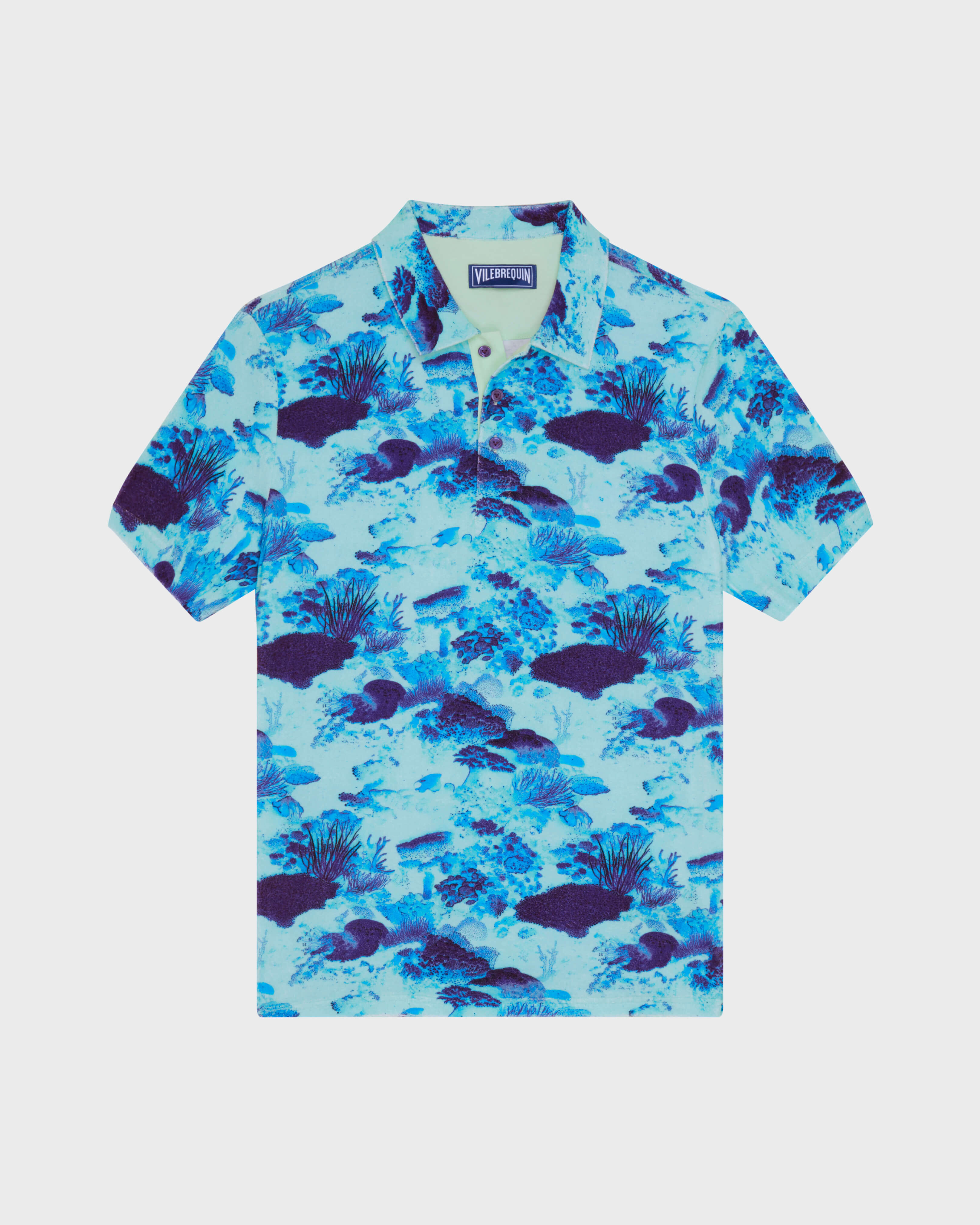 Polo uomo in spugna Coral Reef OXYGENE front view