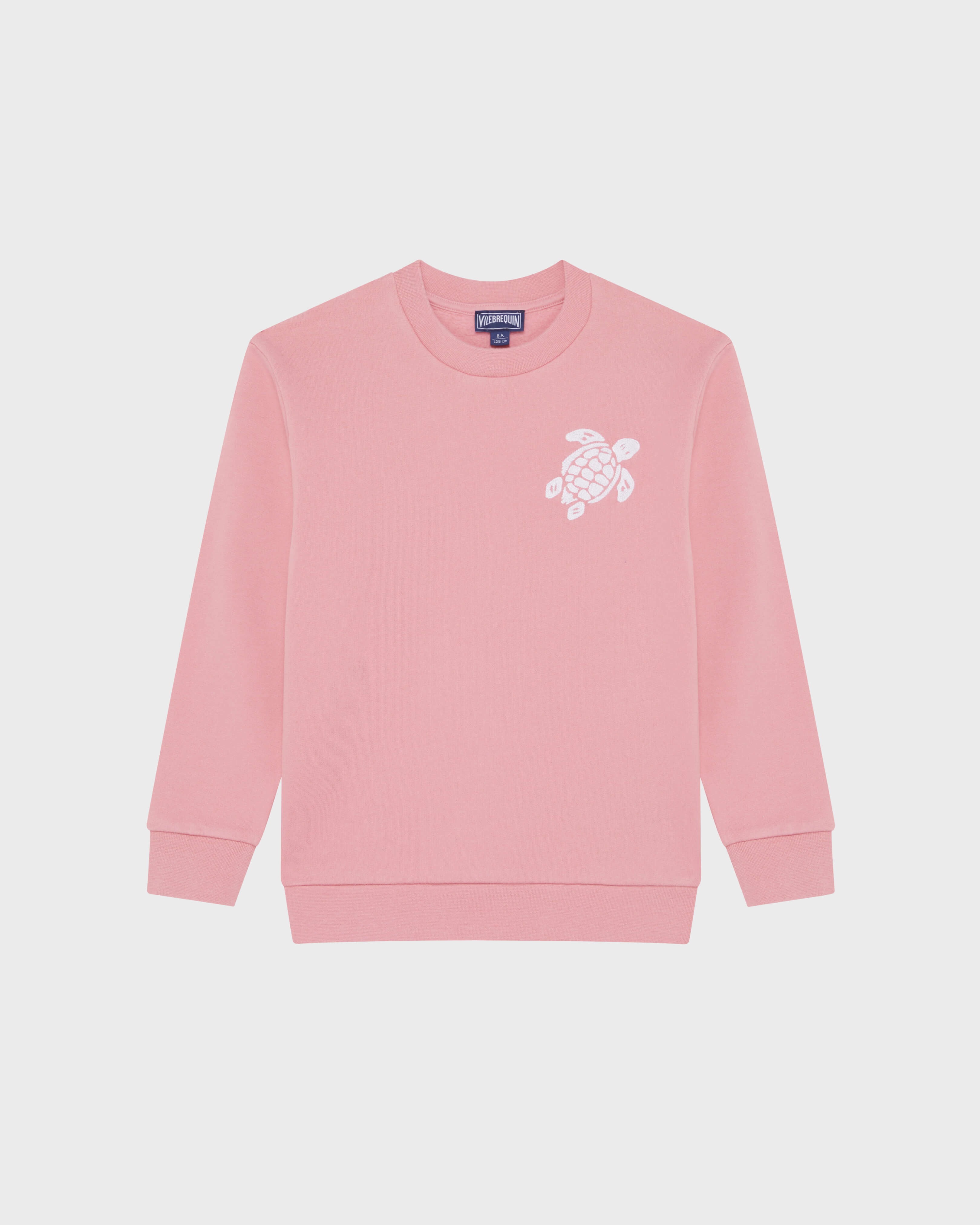 Kids Crewneck Sweatshirt Embroidered Turtle BOUDOIR front view