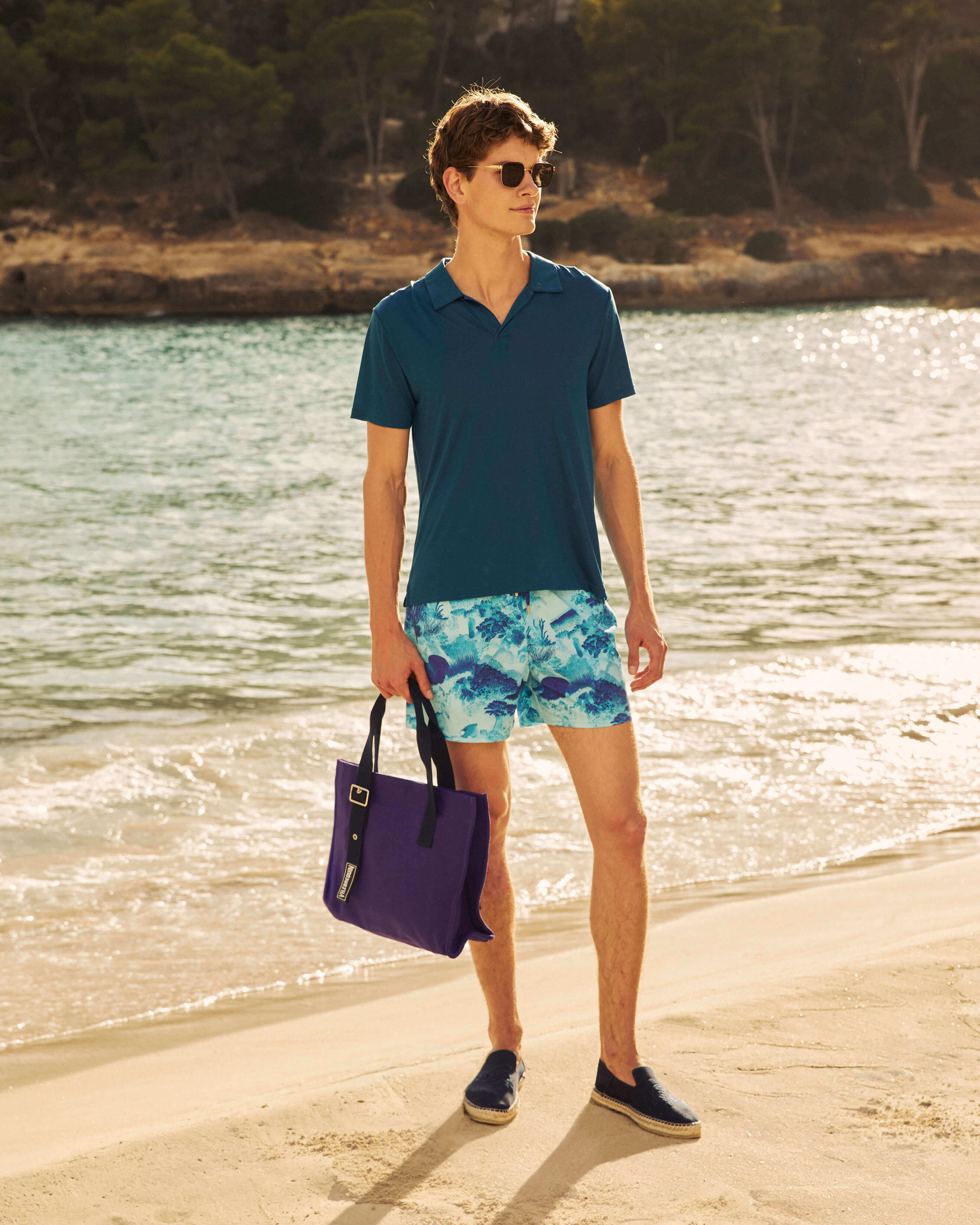 Polo en tencel homme uni PAON look1 view