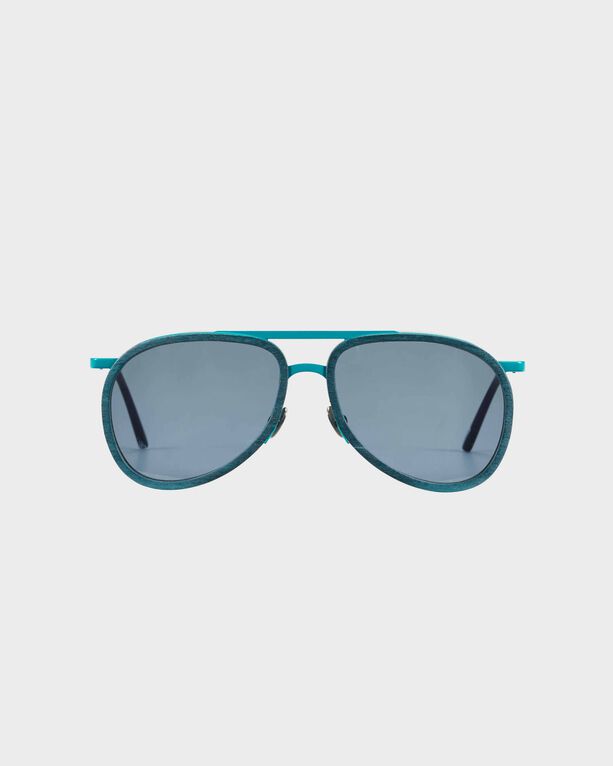 Vilebrequin - Wood Aviator Sunglasses Solid - Vilebrequin X Shelter - Sunglasses - Vol2nuit - Green - Size OSFA
