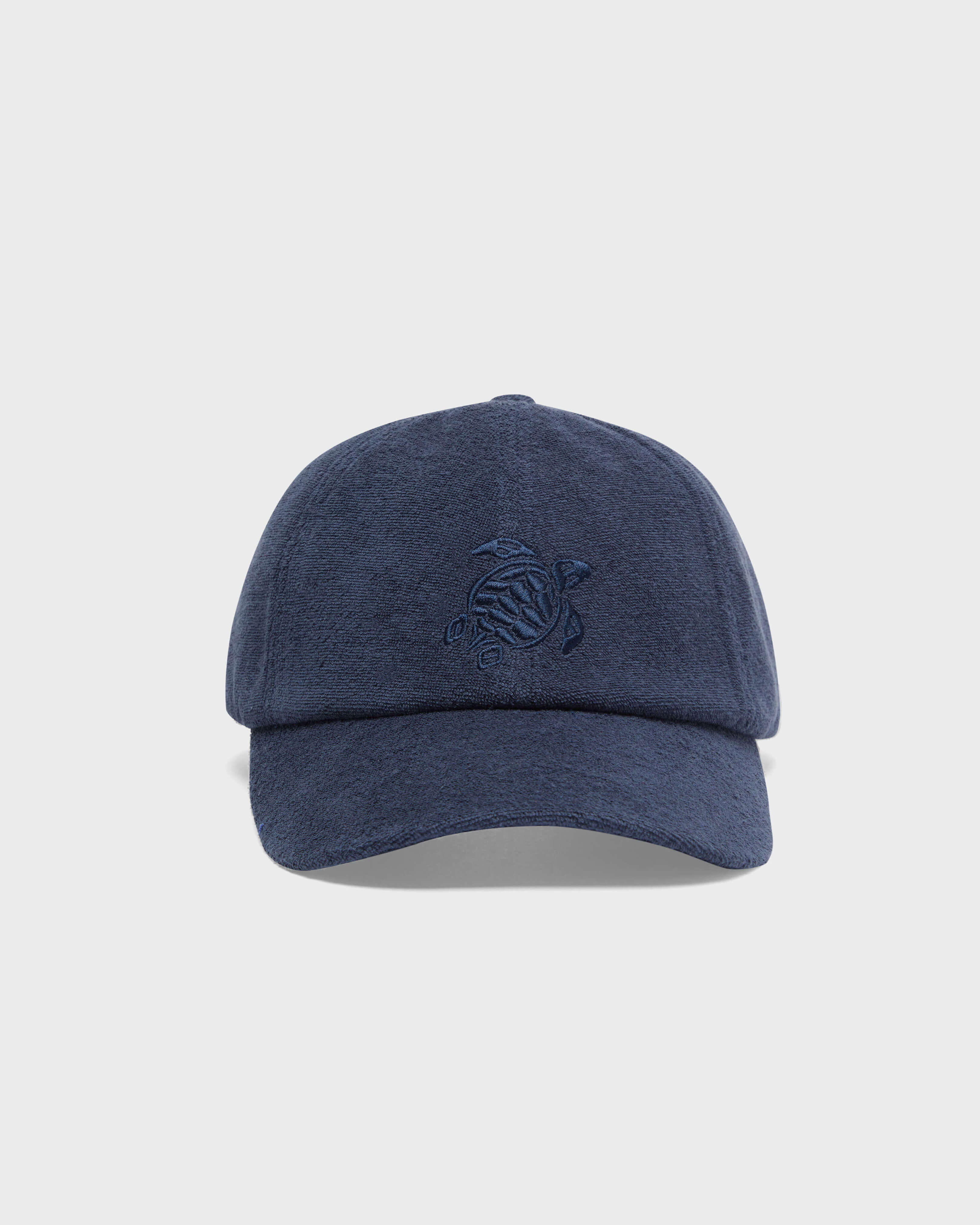 Men Terry Cap Solid NAVY front view