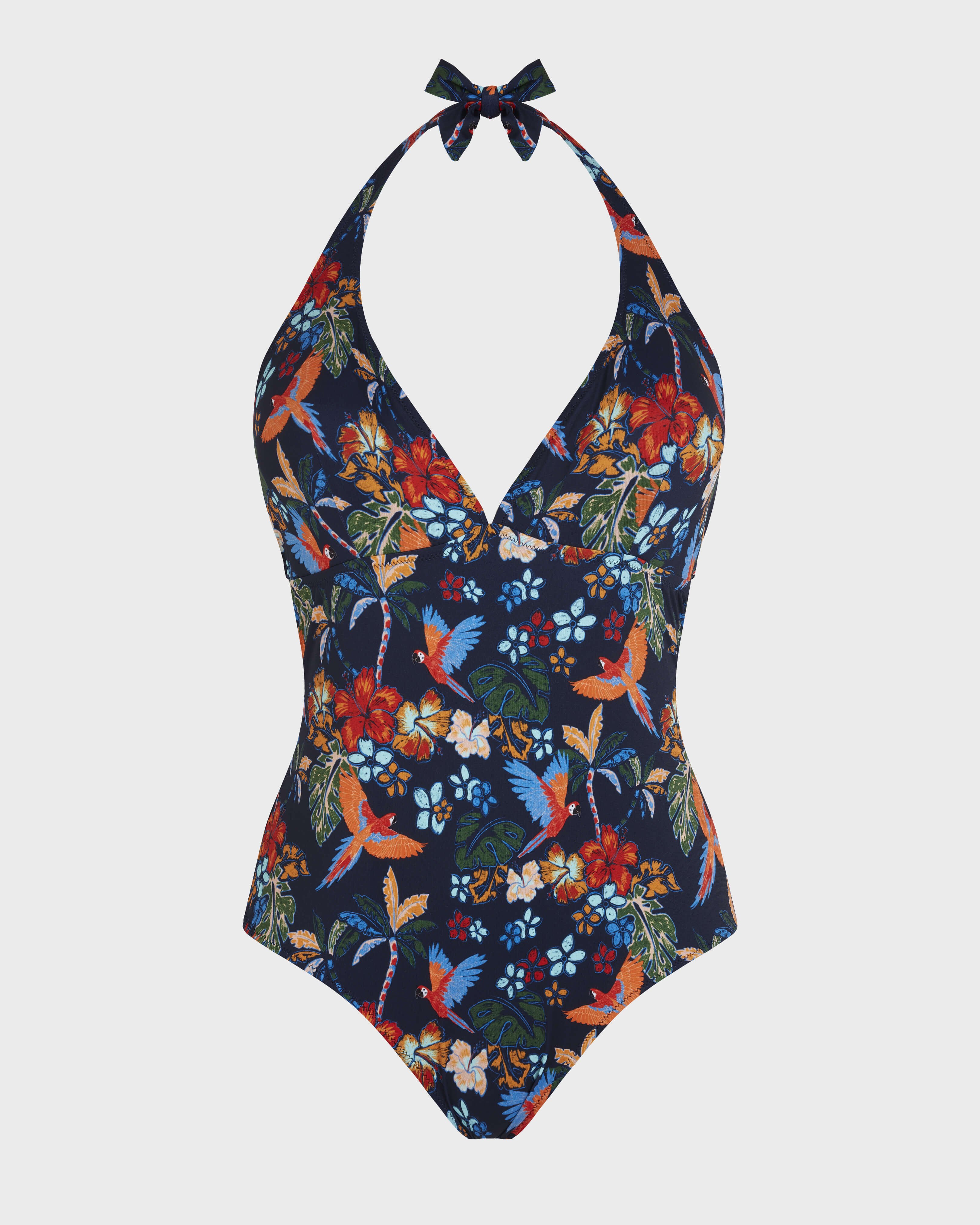 Costume intero donna all'americana Salva BLU MARINE front view