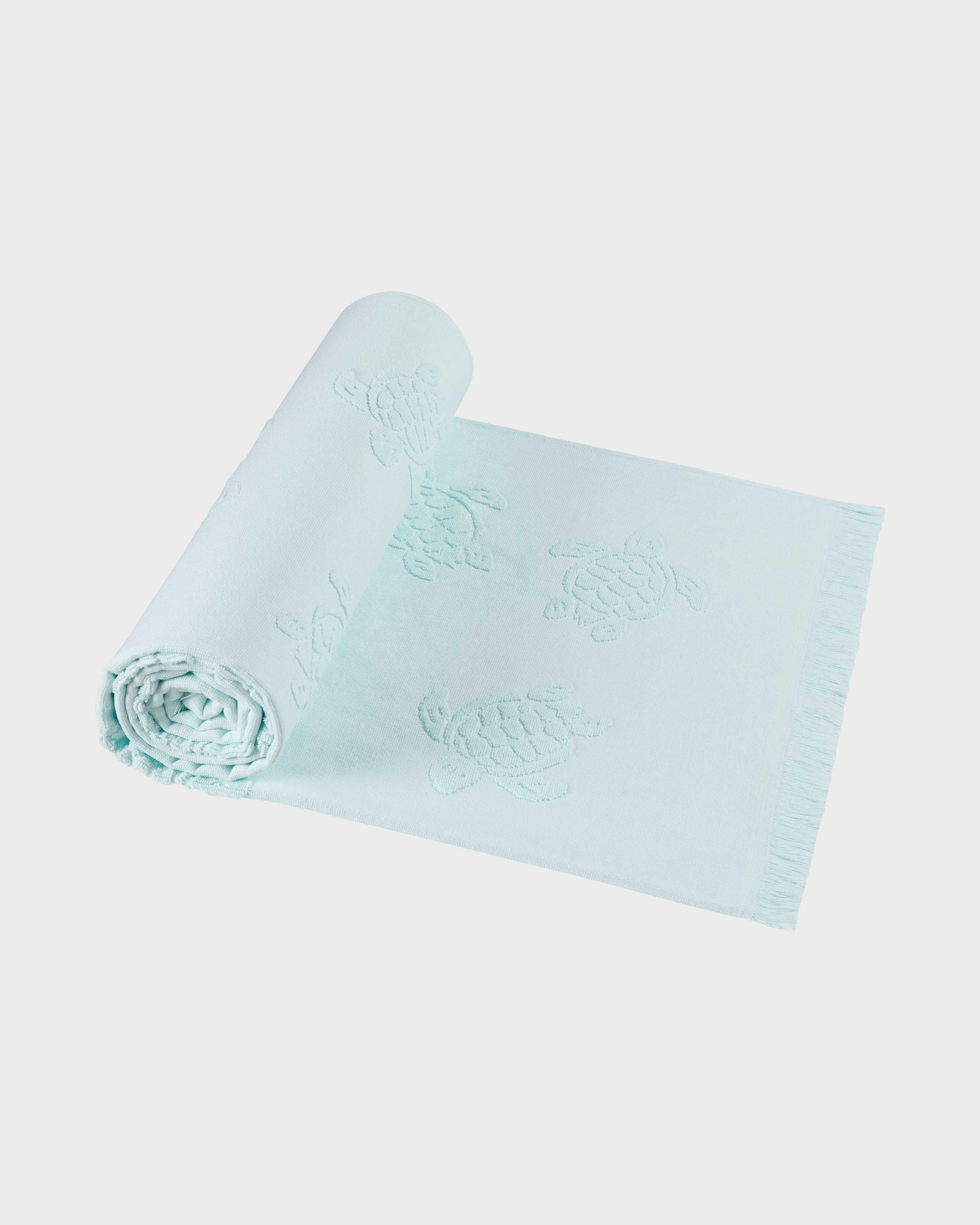 Beach Fouta in Organic Cotton Turtles Jacquard THALASSA supp1 view