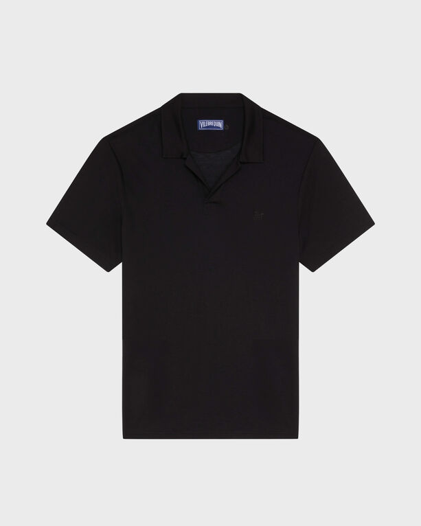 Vilebrequin - Men Tencel Polo Shirt Solid - Polo - Pirinol - Black - Size M