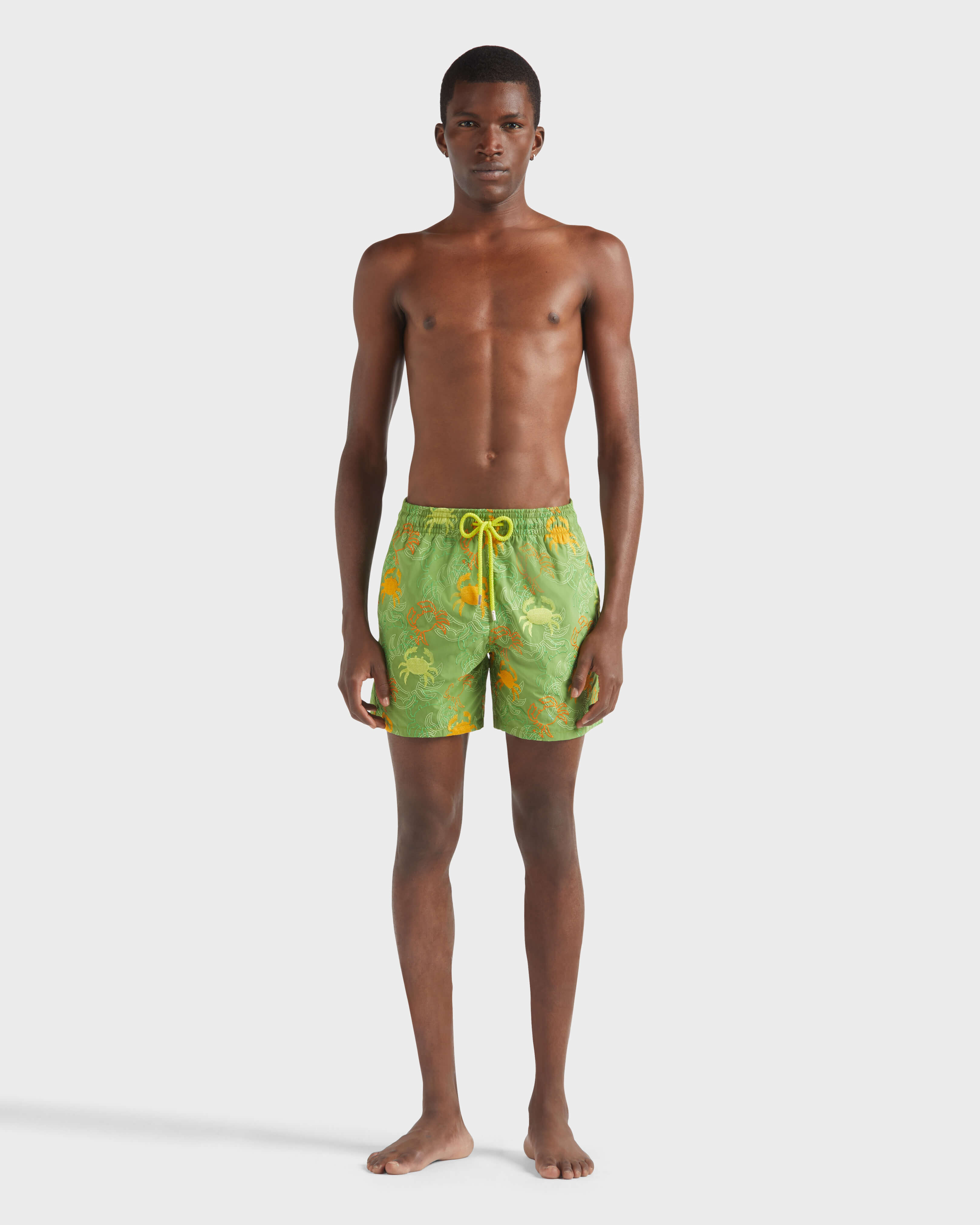 Maillot de bain homme brodé Crab Balloons - Edition Limitée CAMOUPLAGE frontworn view