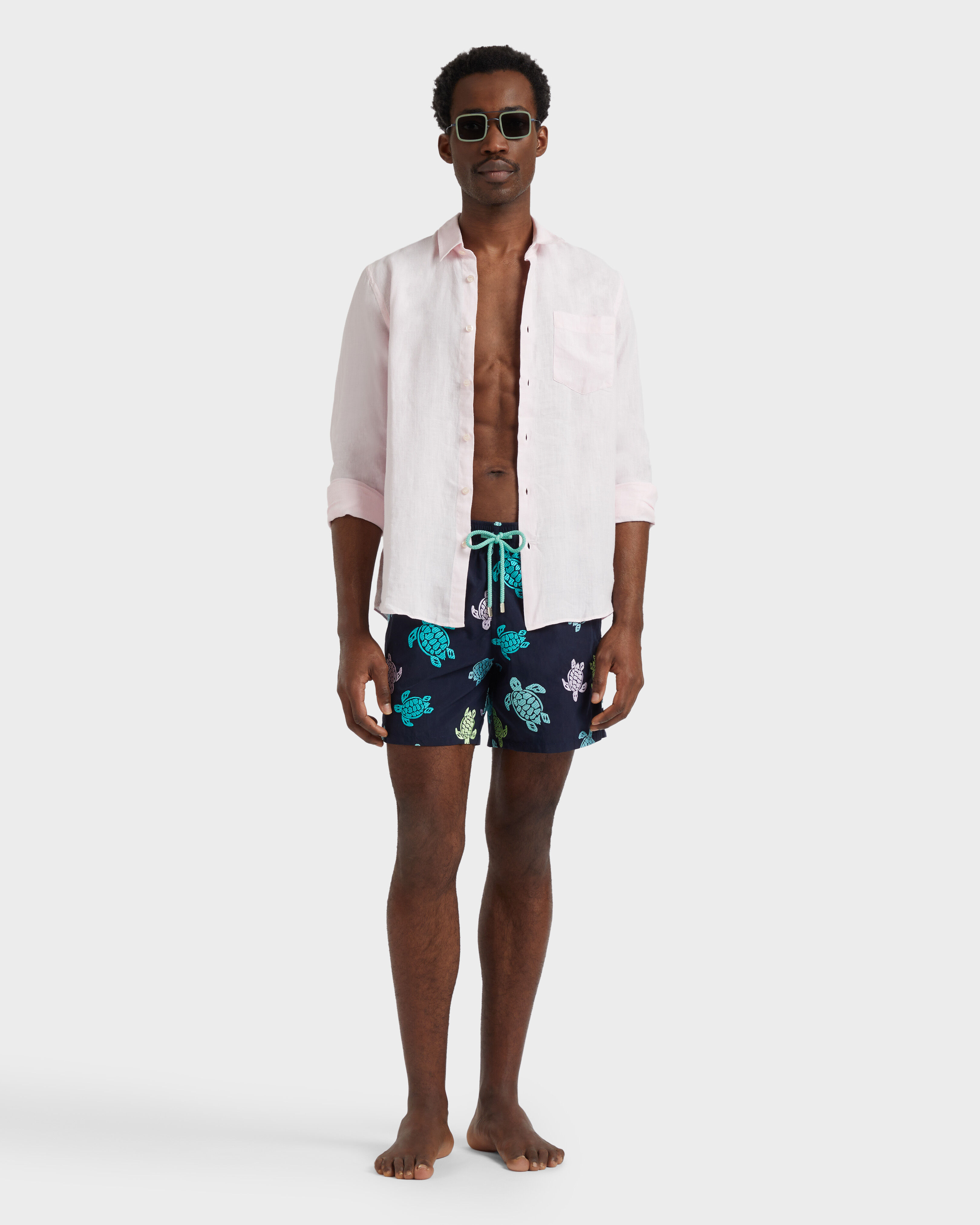 Men Swim Shorts Embroidered Tortue Multicolore - Limited Edition NAVY supp3 view