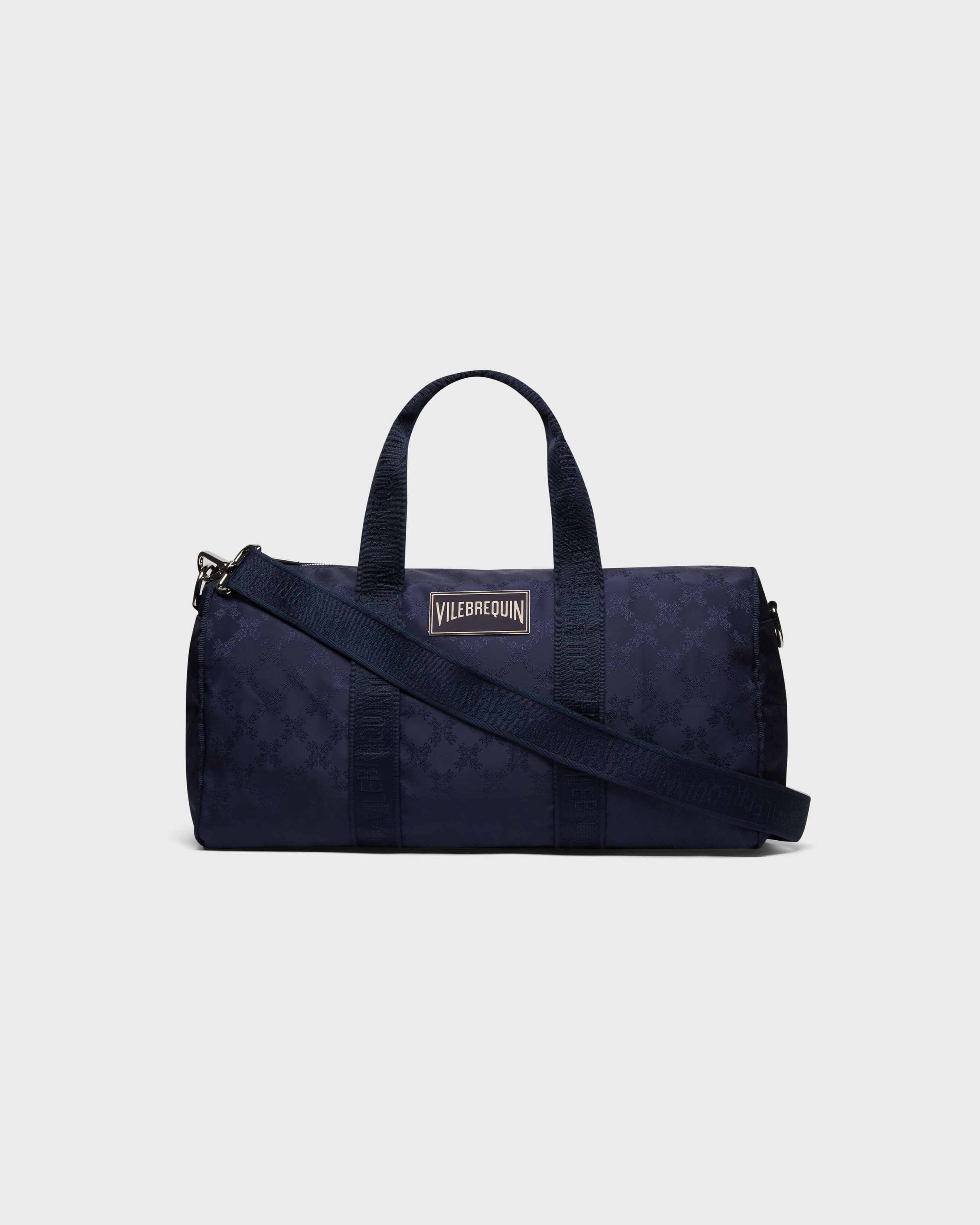 Sac de voyage 72h unisexe Turtle Monogram BLEU MARINE frontworn view