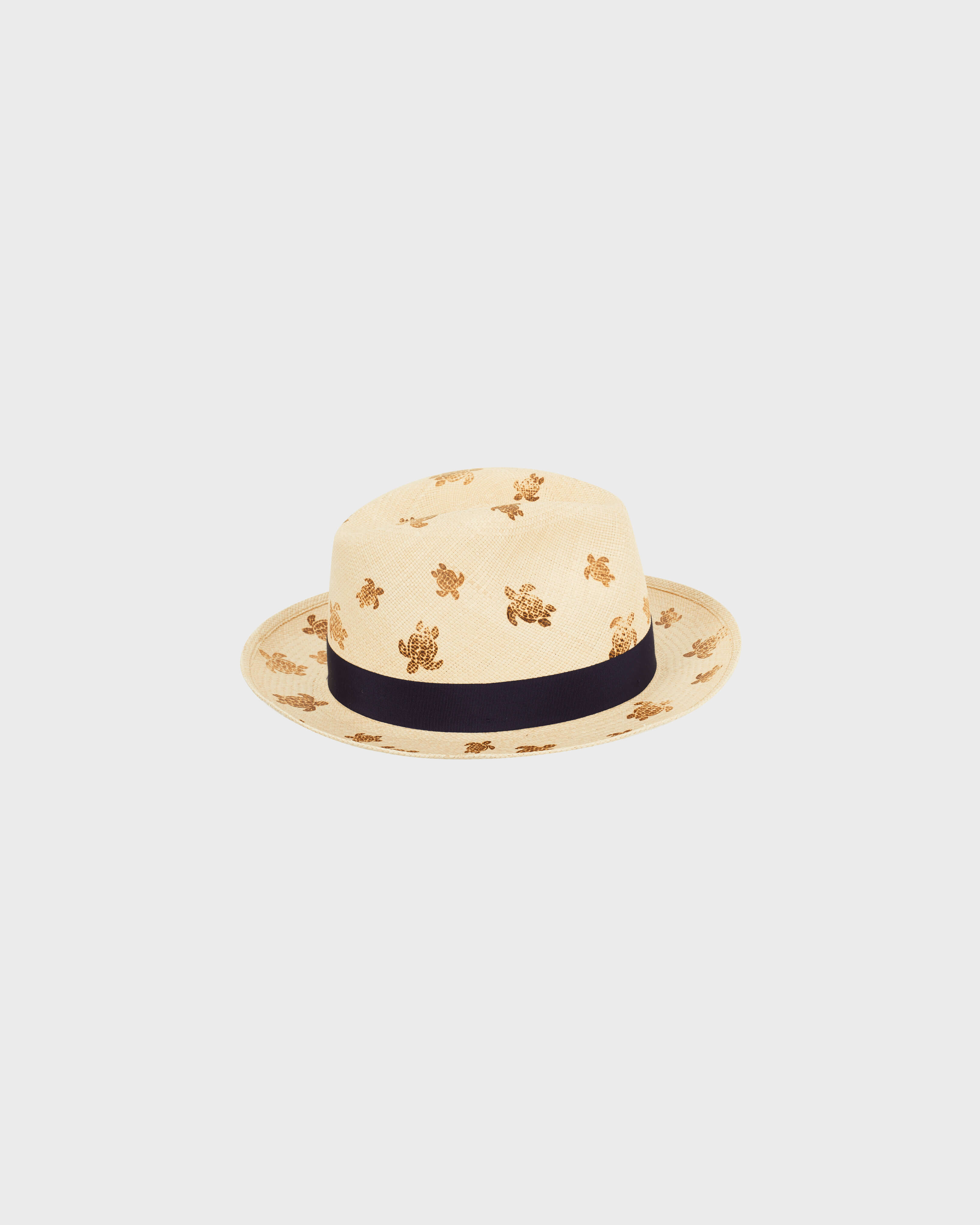 Men Straw Hat Vilebrequin x Borsalino SAND back view