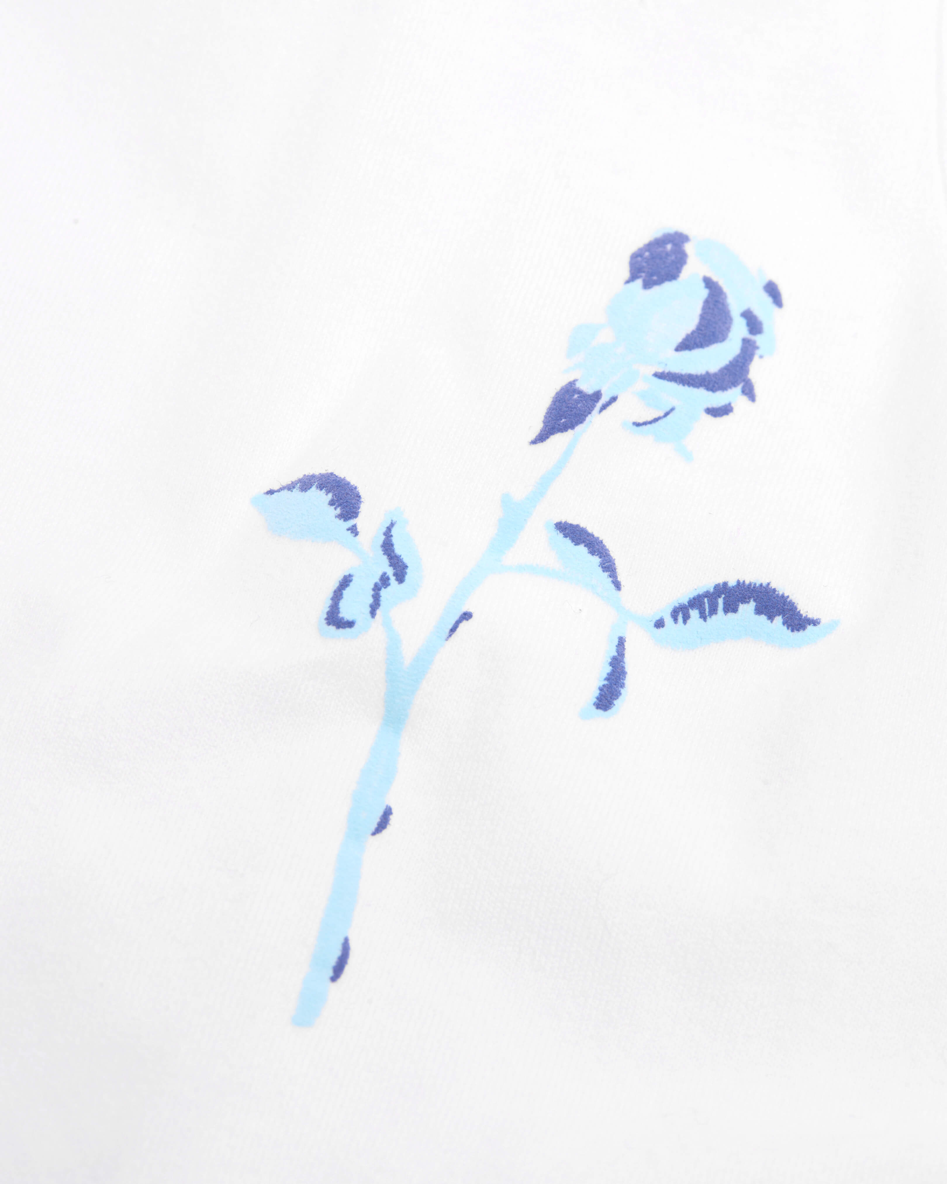 Débardeur en coton organique fille Roses BLANC look1 view