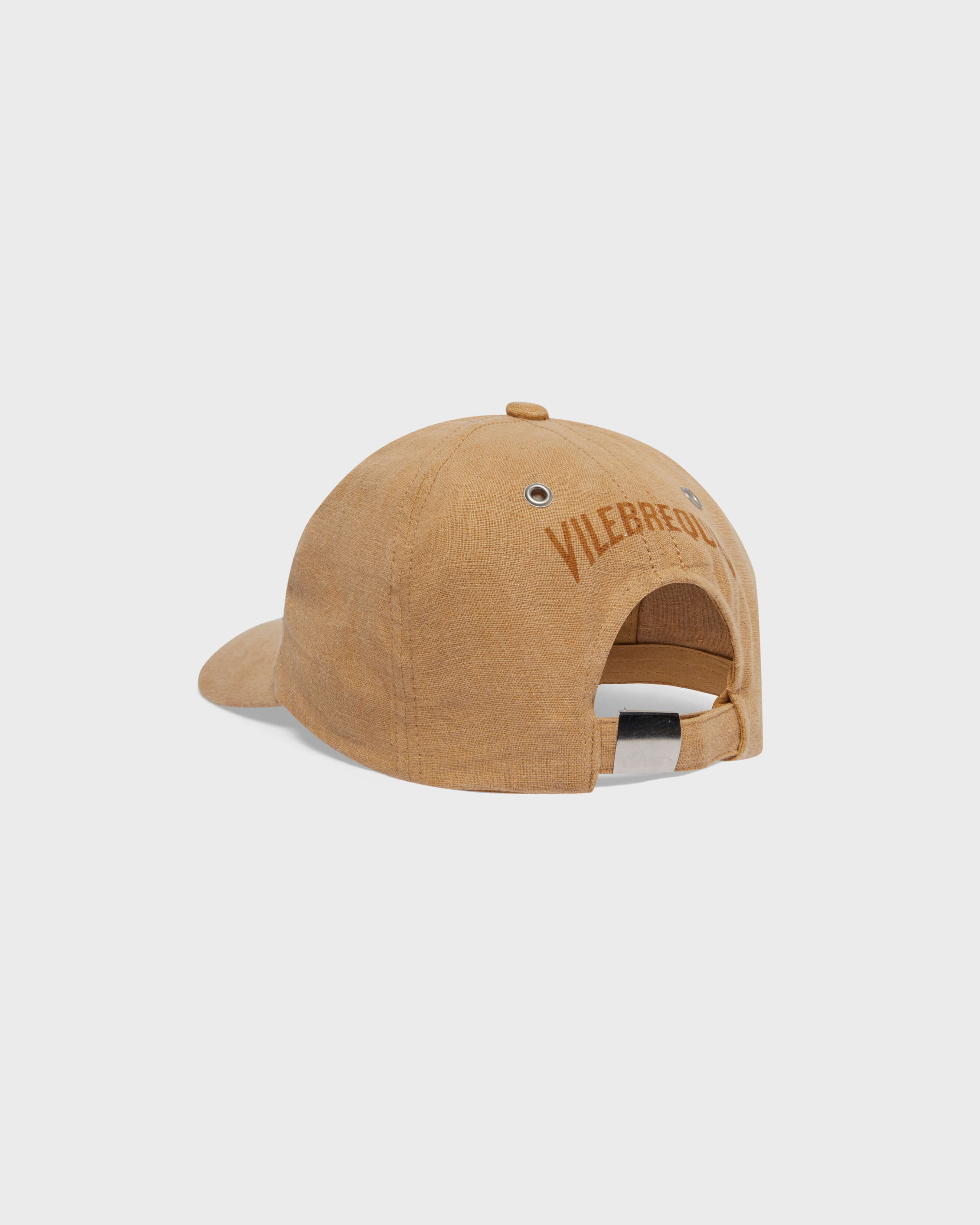 Unisex Linen Cap Solid MOCHA back view