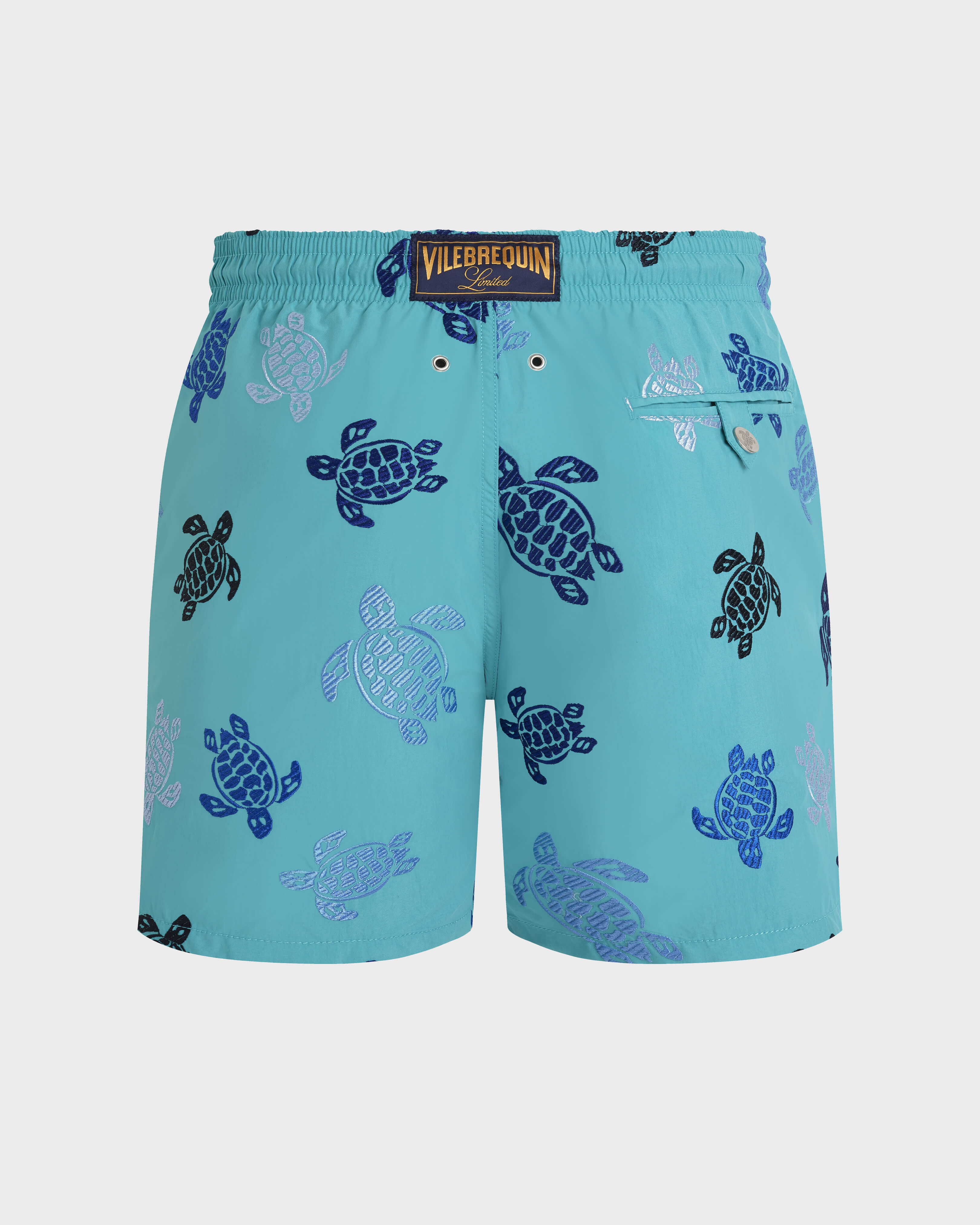 Ronde des Tortues Badeshorts mit Stickerei für Herren – Limitierte Serie PARATY back view