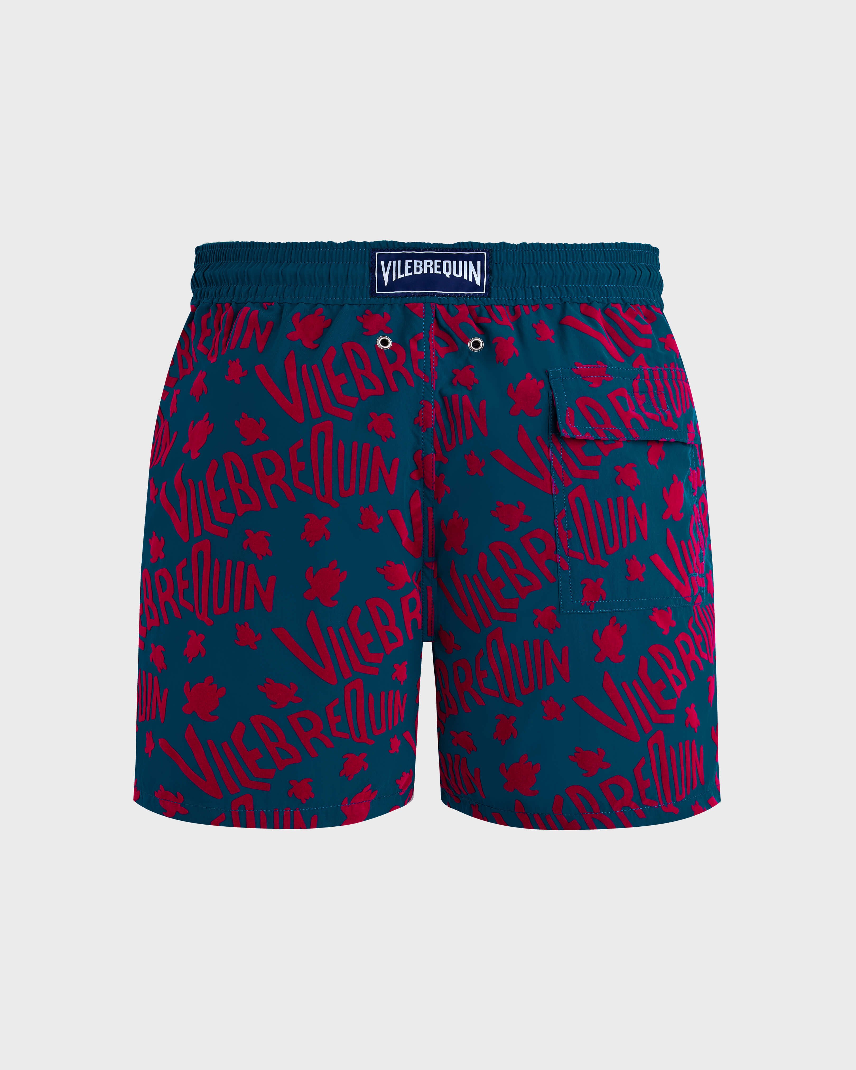 Bañador con estampado Ronde des Tortues y logotipo para hombre PEACOCK back view