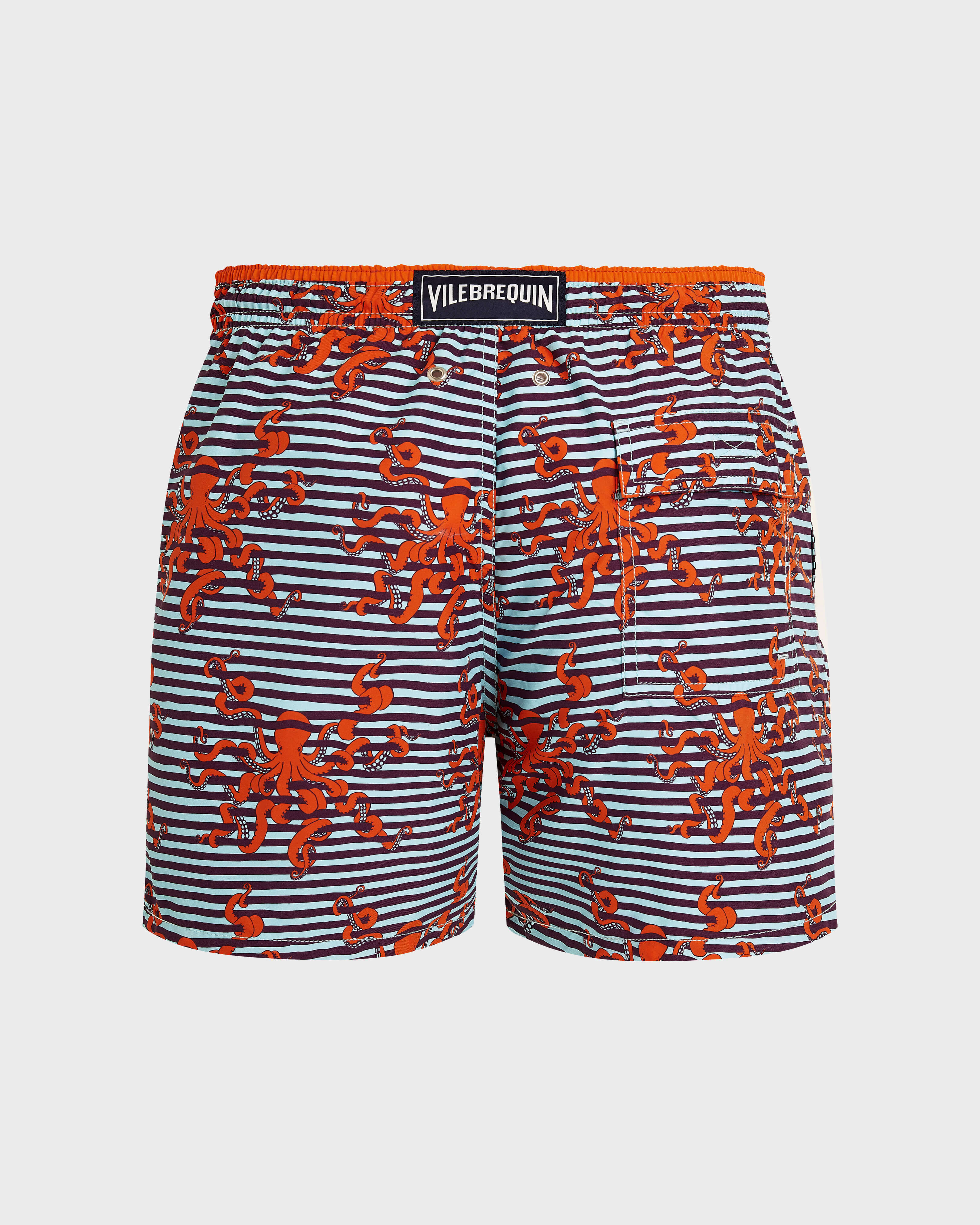 Maillot de bain homme Octopus in Stripes OXYGENE back view