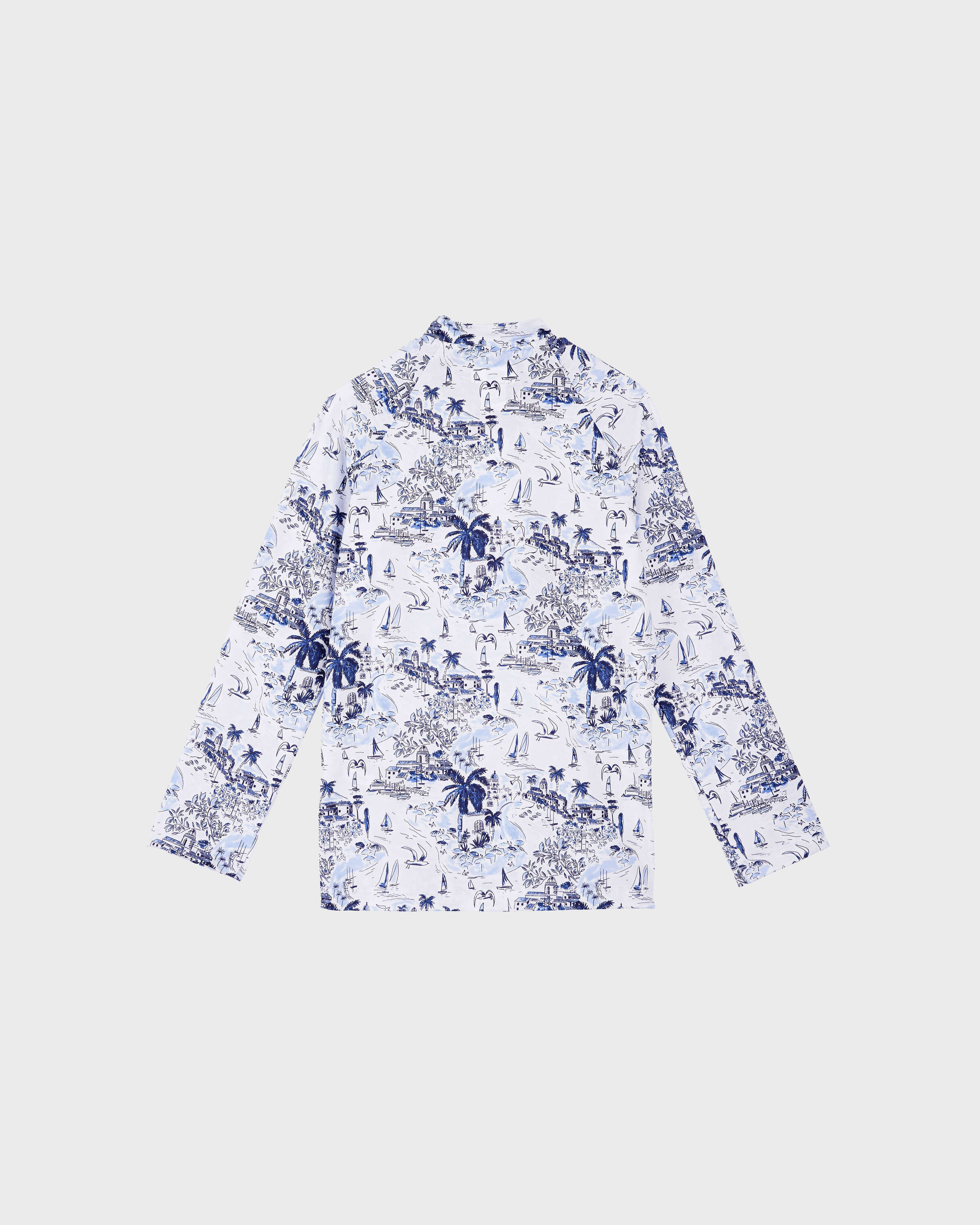 Kids Zipper Long Sleeves Rashguard Riviera INK back view