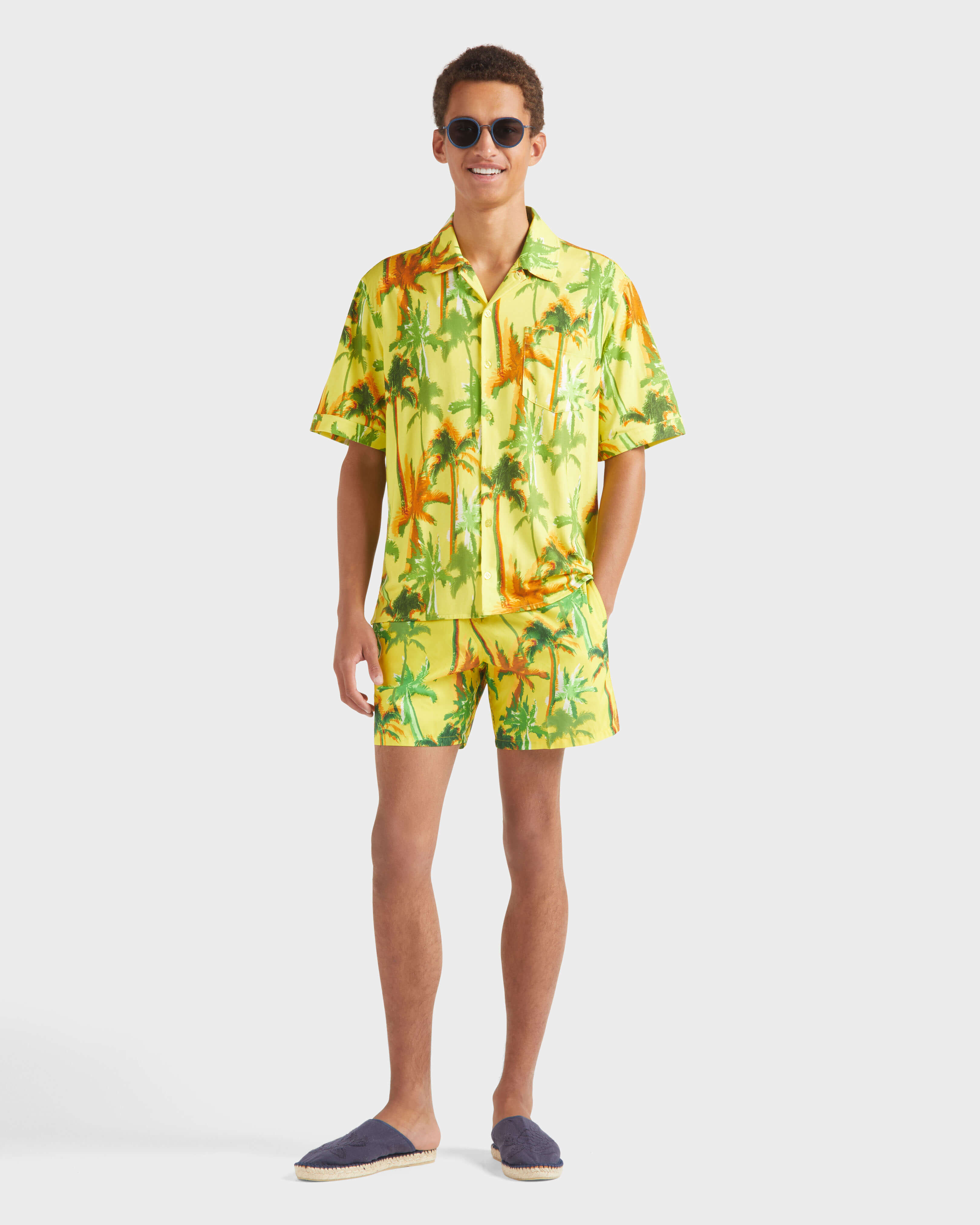 Men Cotton Shirt Palms Offset SUN supp1 view