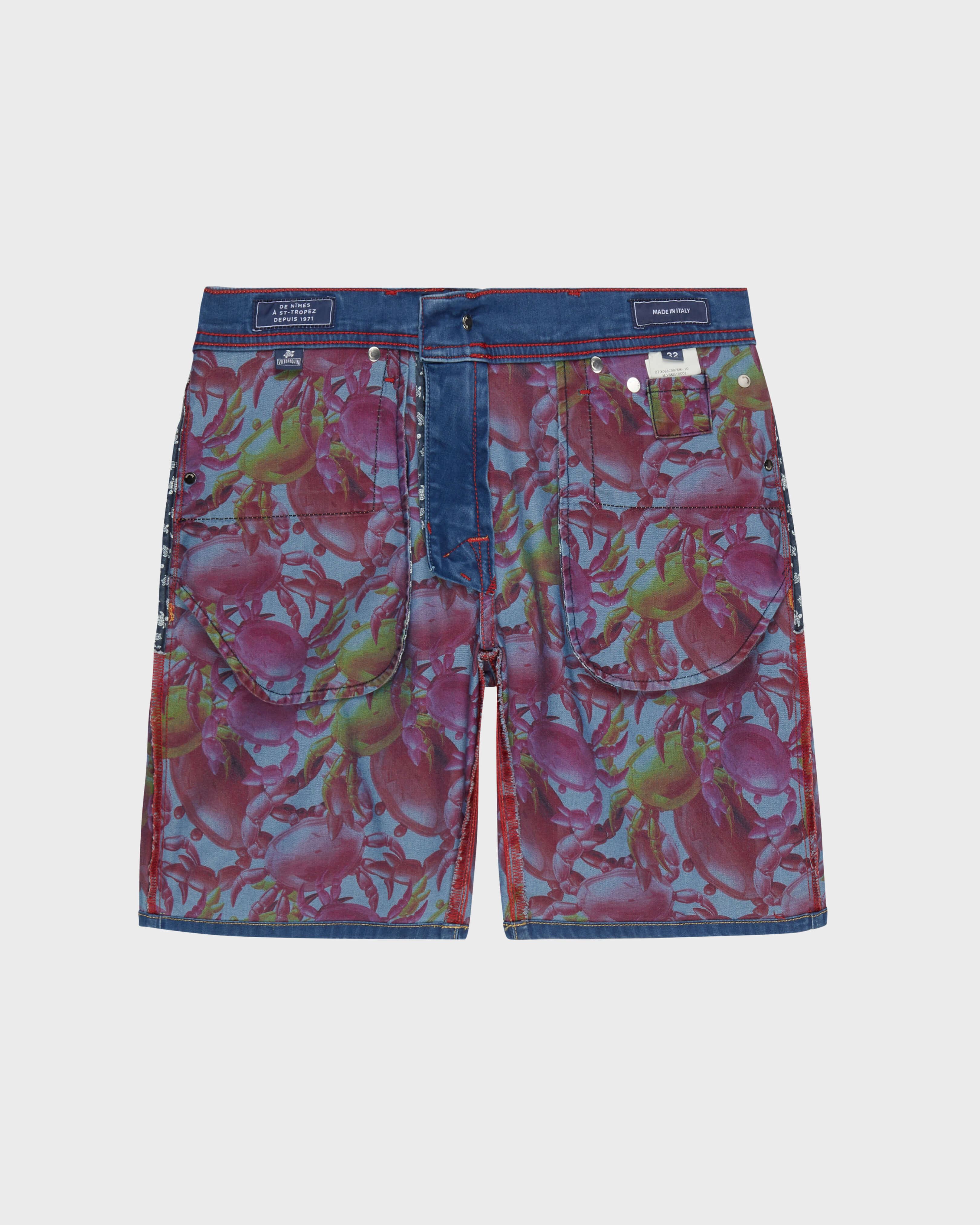 Men Denim Bermuda Shorts Crab Balloonss MED DENIM W2 supp4 view