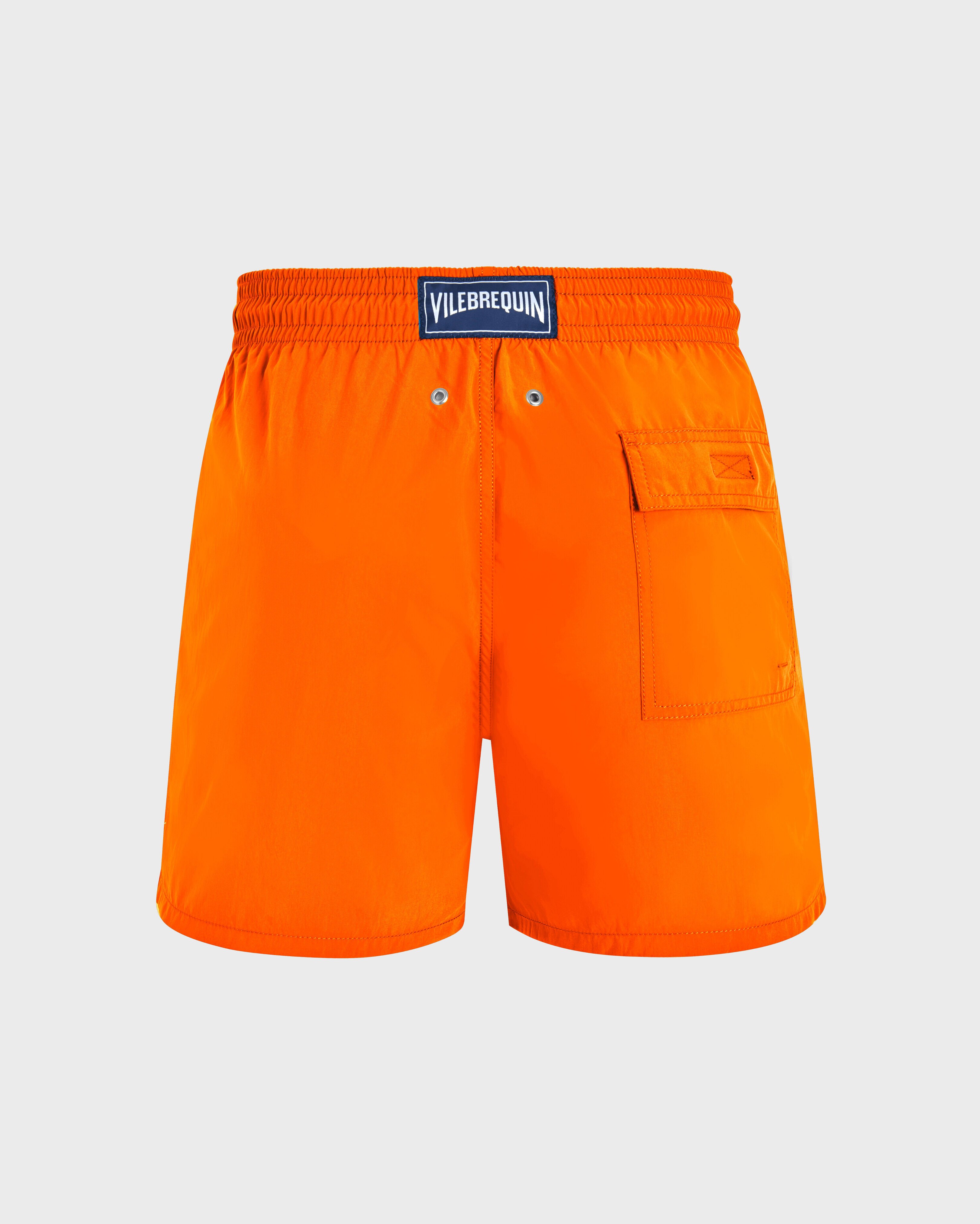 Men Swim Shorts Water-reactive Noumea Sea Shells APRICOT back view