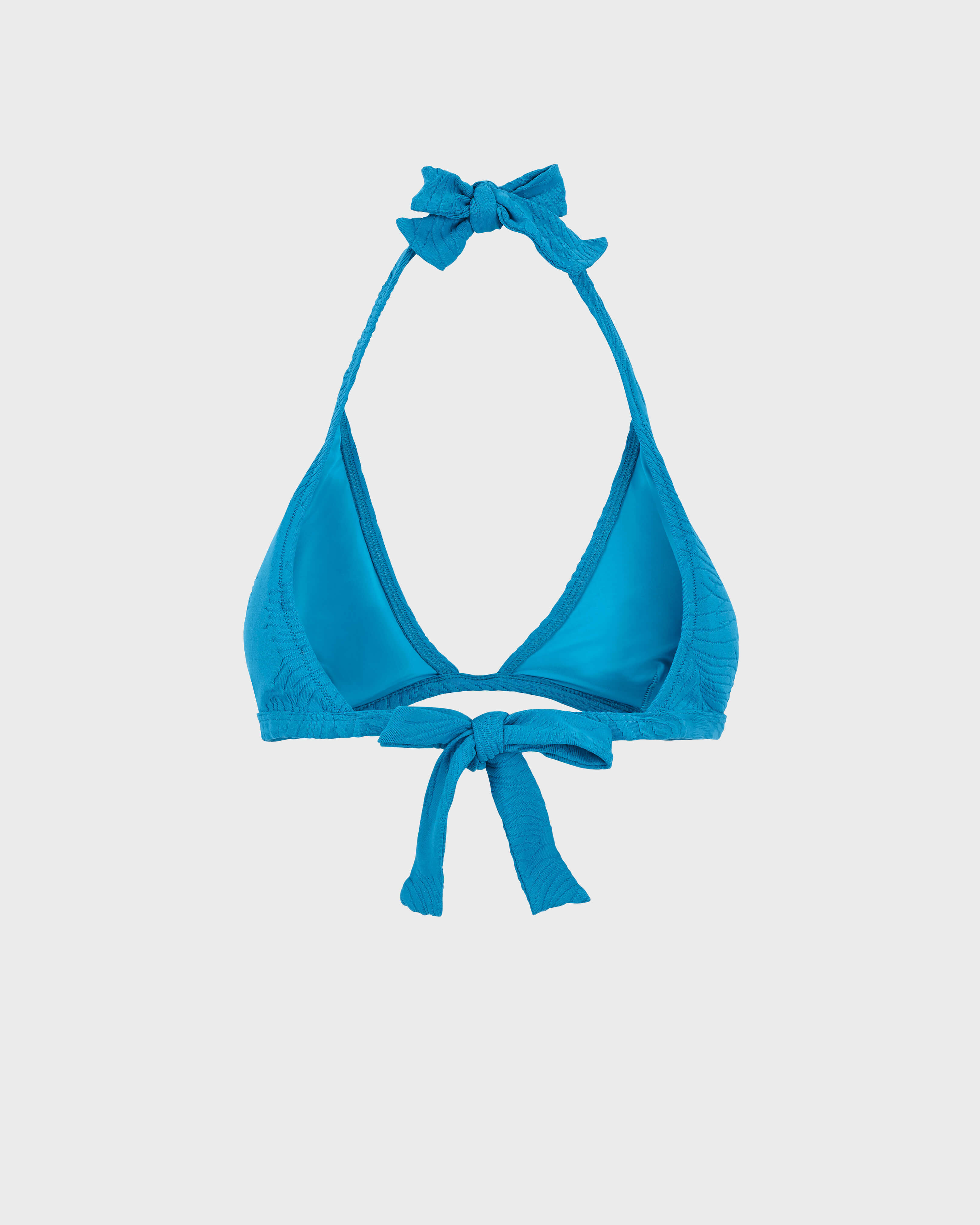 Haut de maillot de bain foulard femme Plumes Jacquard CALANQUE back view