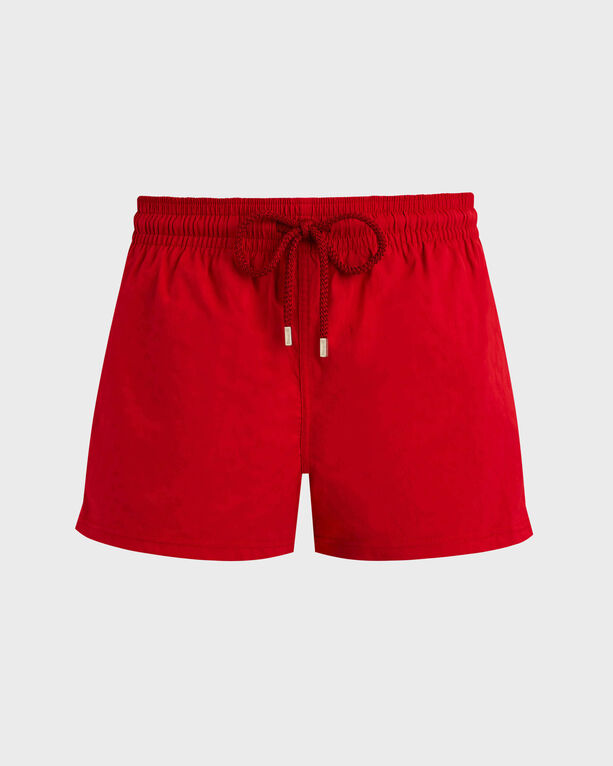 Vilebrequin - Kurze Jacquard Turtles Badeshorts Für Herren - Bademode - Manta - Rot - Größe XXXL