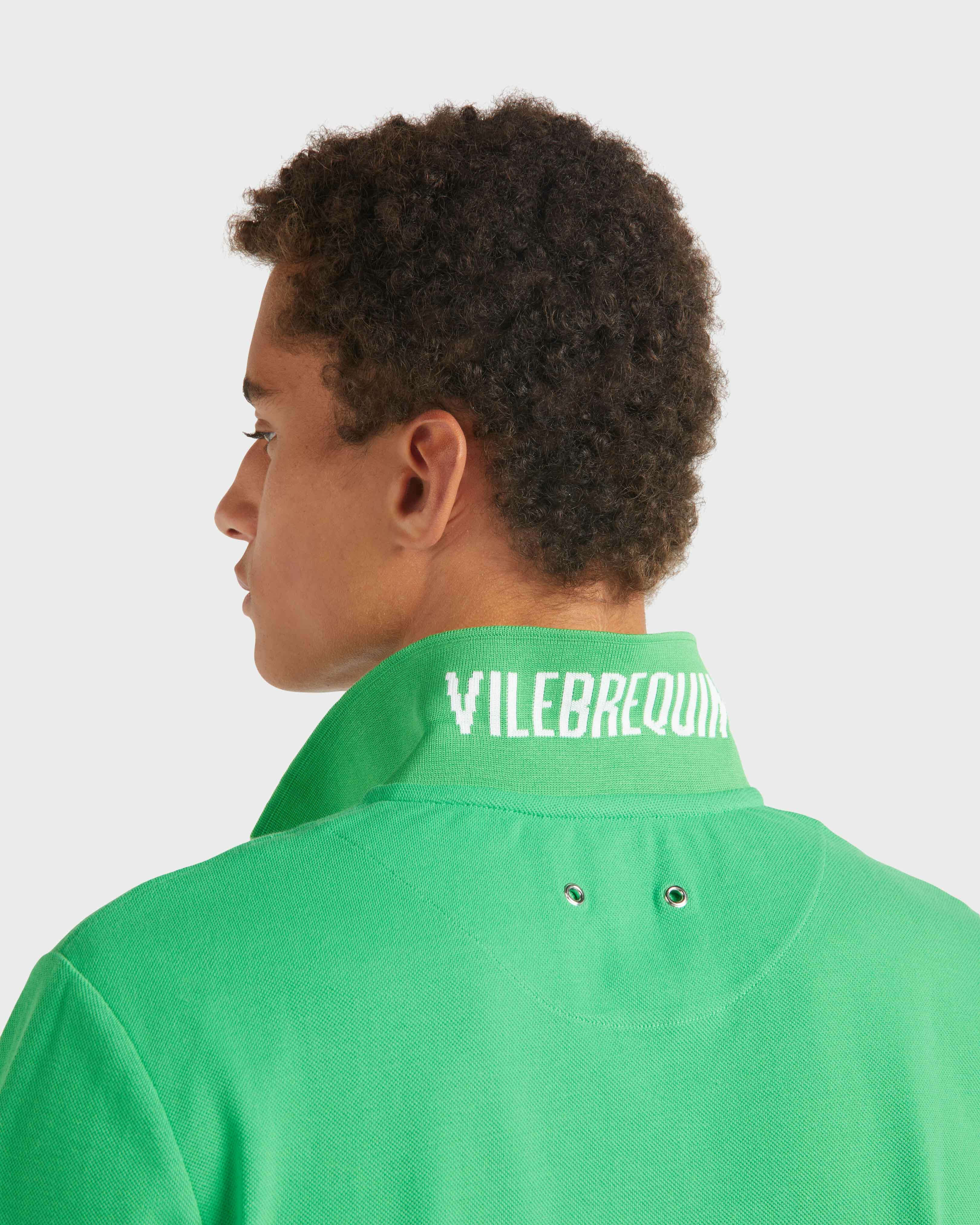 Solid Polohemd aus Baumwolle für Herren LASER supp2 view