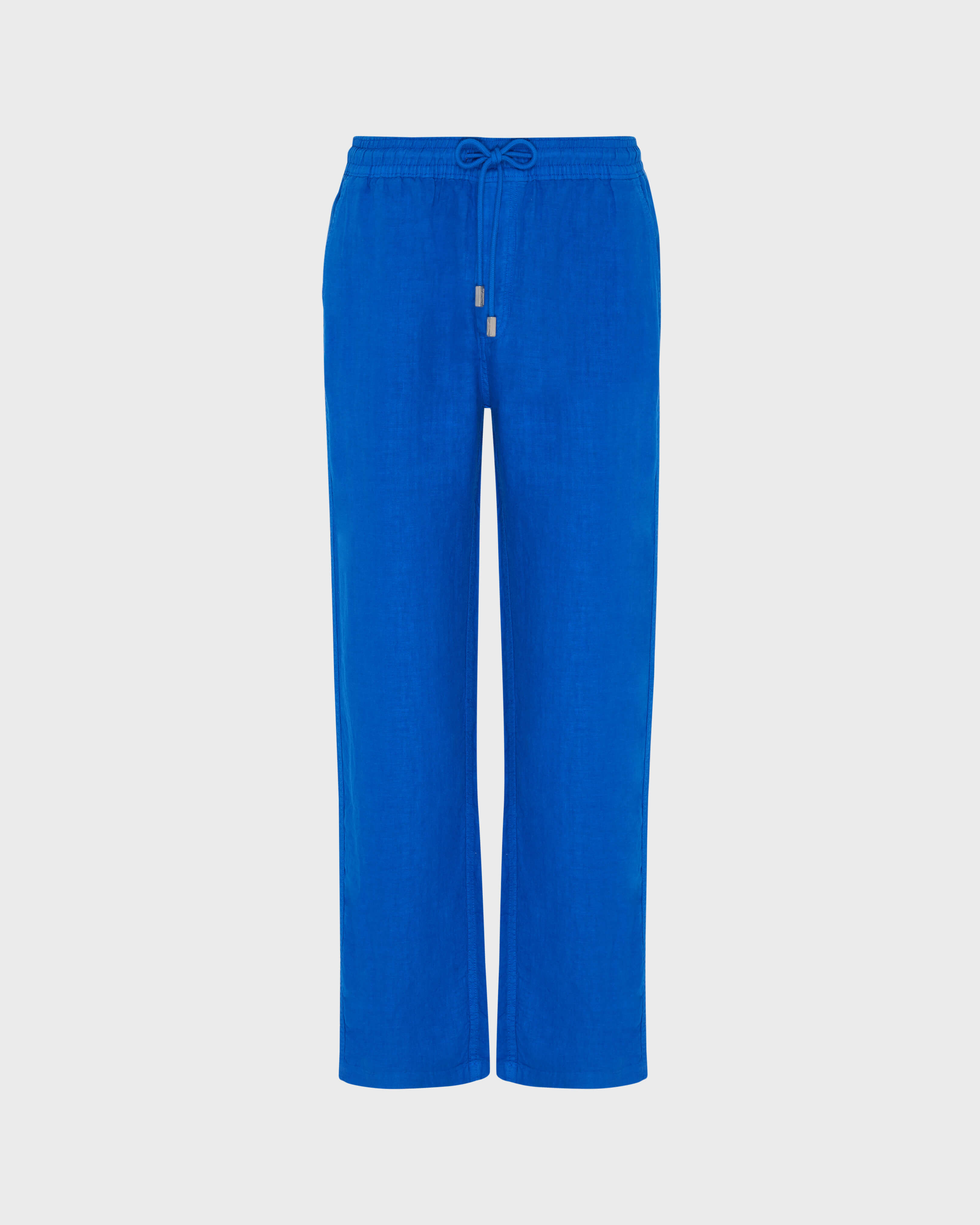 Men Linen Comfort Pants Solid PALACE front view