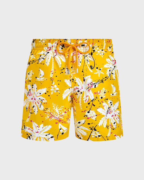 Vilebrequin - Men Swim Shorts Hawai Splash - Vbq X Palm Angels - Swimwear - Moorea - Yellow - Size L