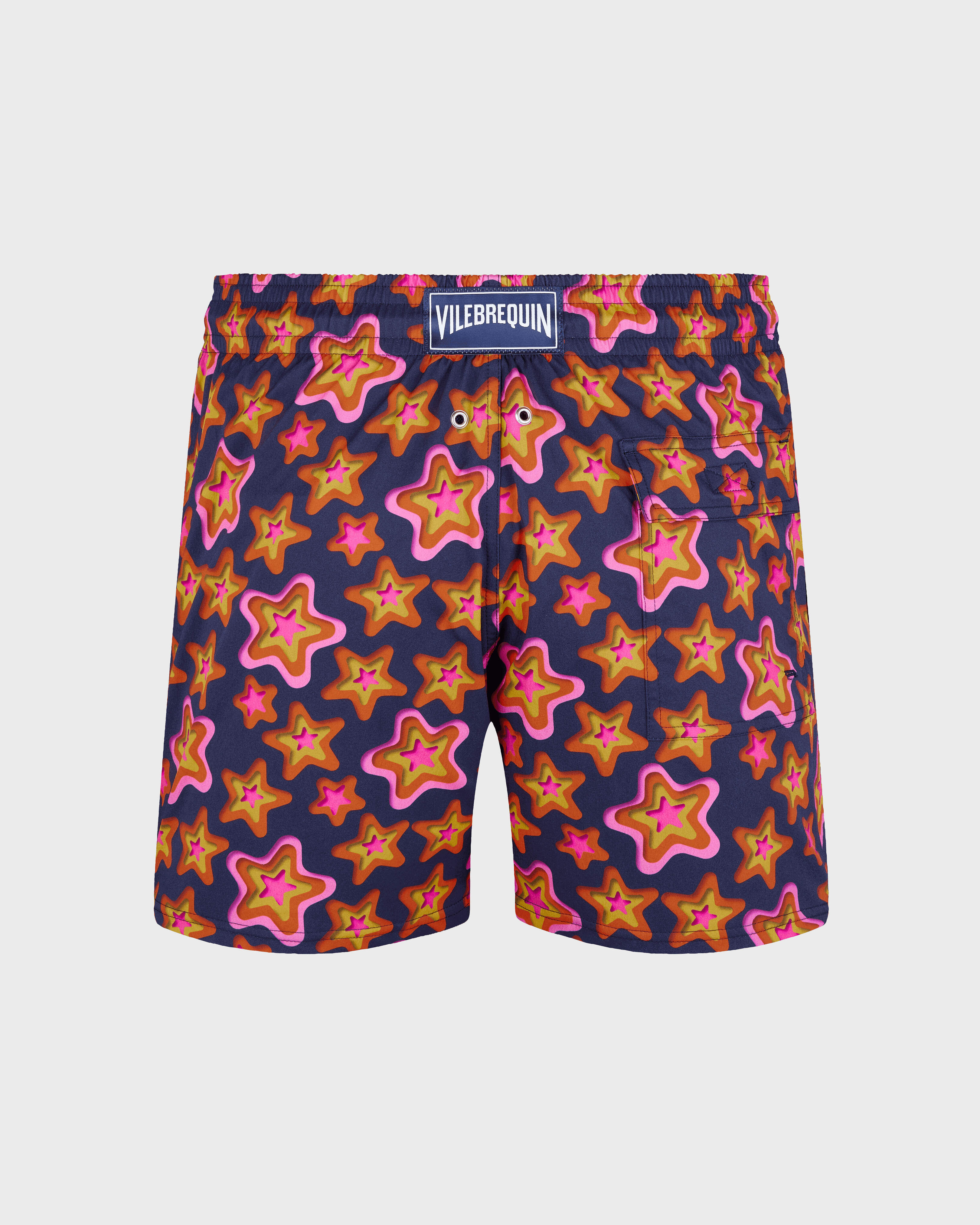 Men Stretch Swim Shorts Stars Gift BLU MARINE back view