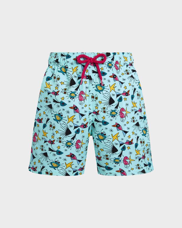 Vilebrequin - Boys Stretch Swim Shorts Aquatic Carnival - Swimwear - Jirise - Blue - Size 2