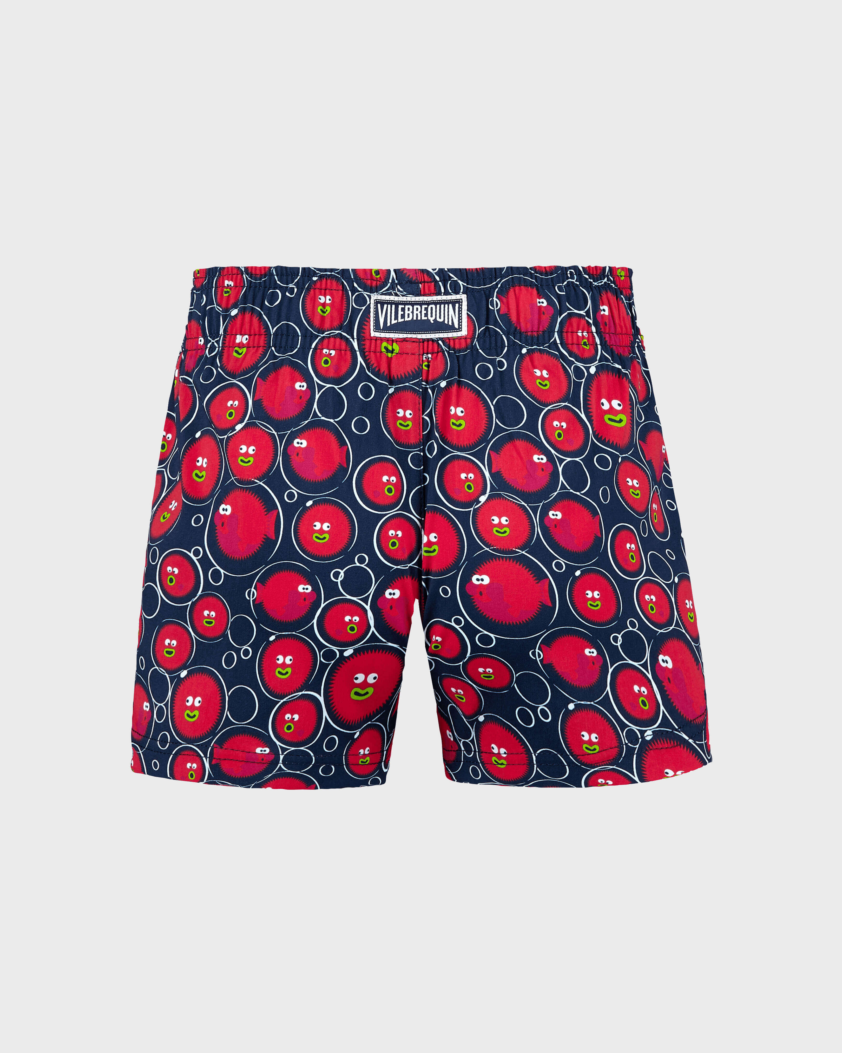 Girls Swim Short Crackers BLU MARINE back view