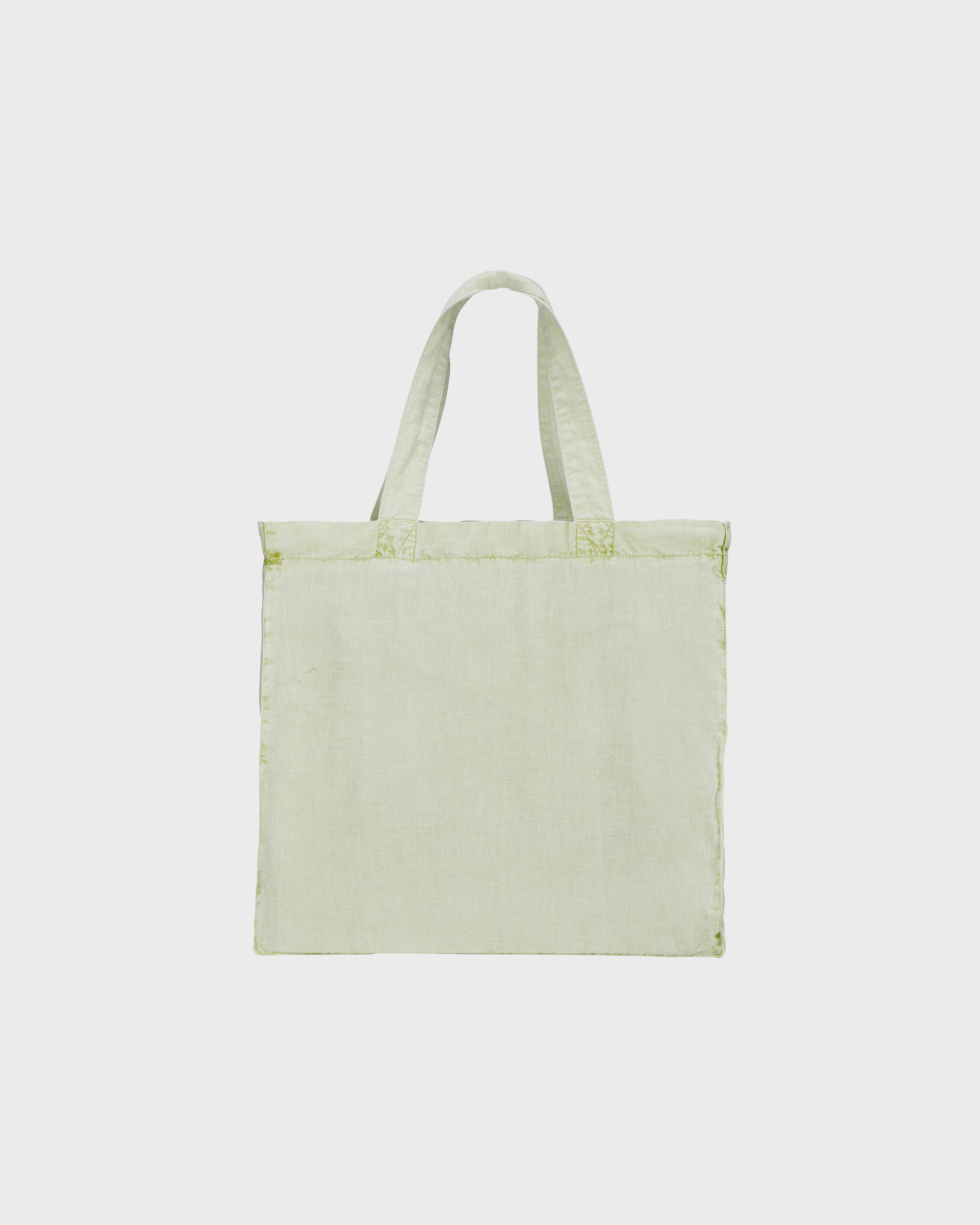 Unisex-Strandtasche aus Leinen mit Mineralfarbstoff LEMONGRASS back view