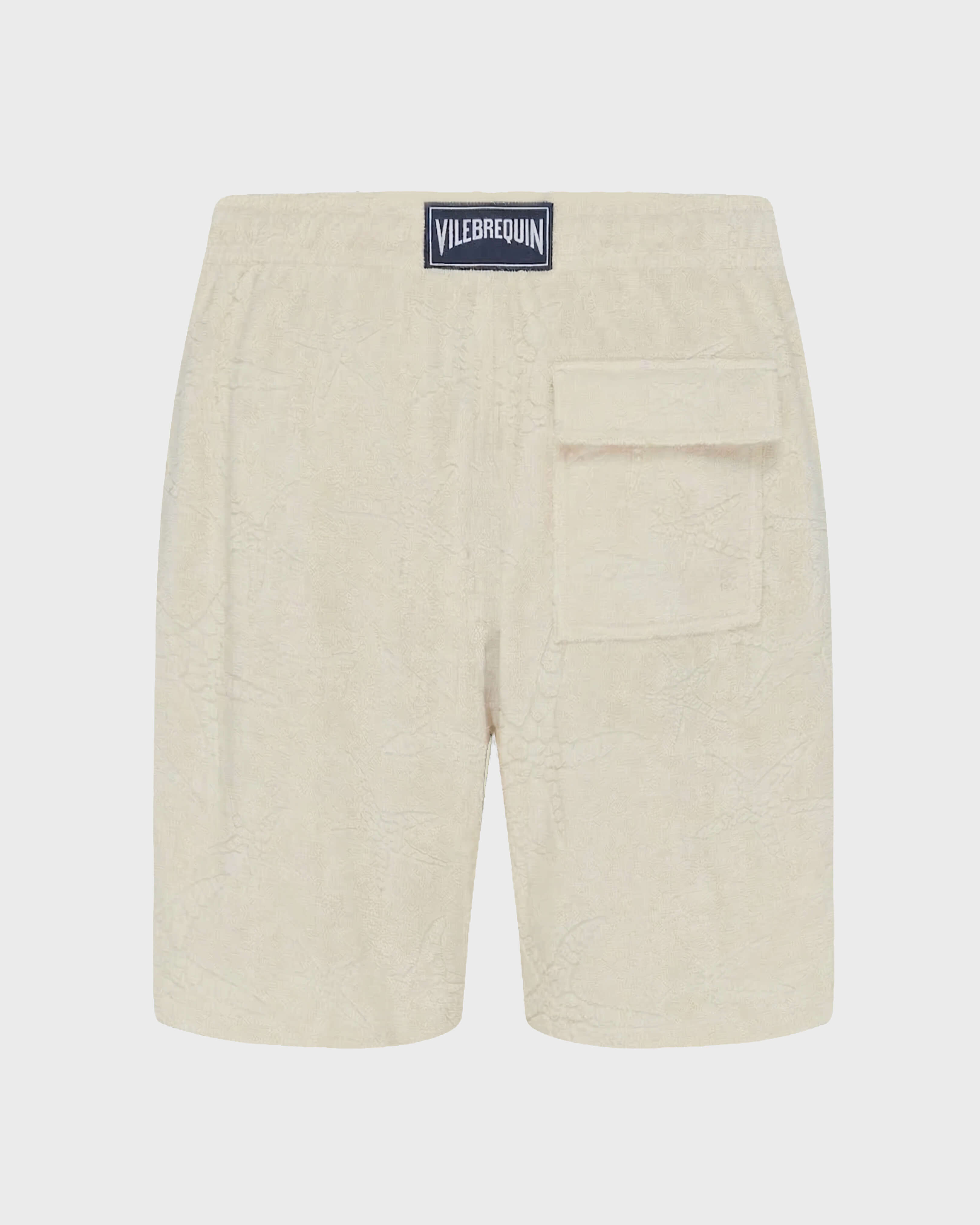 Men Terry Bermuda Shorts Starlettes Jacquard BRUME back view