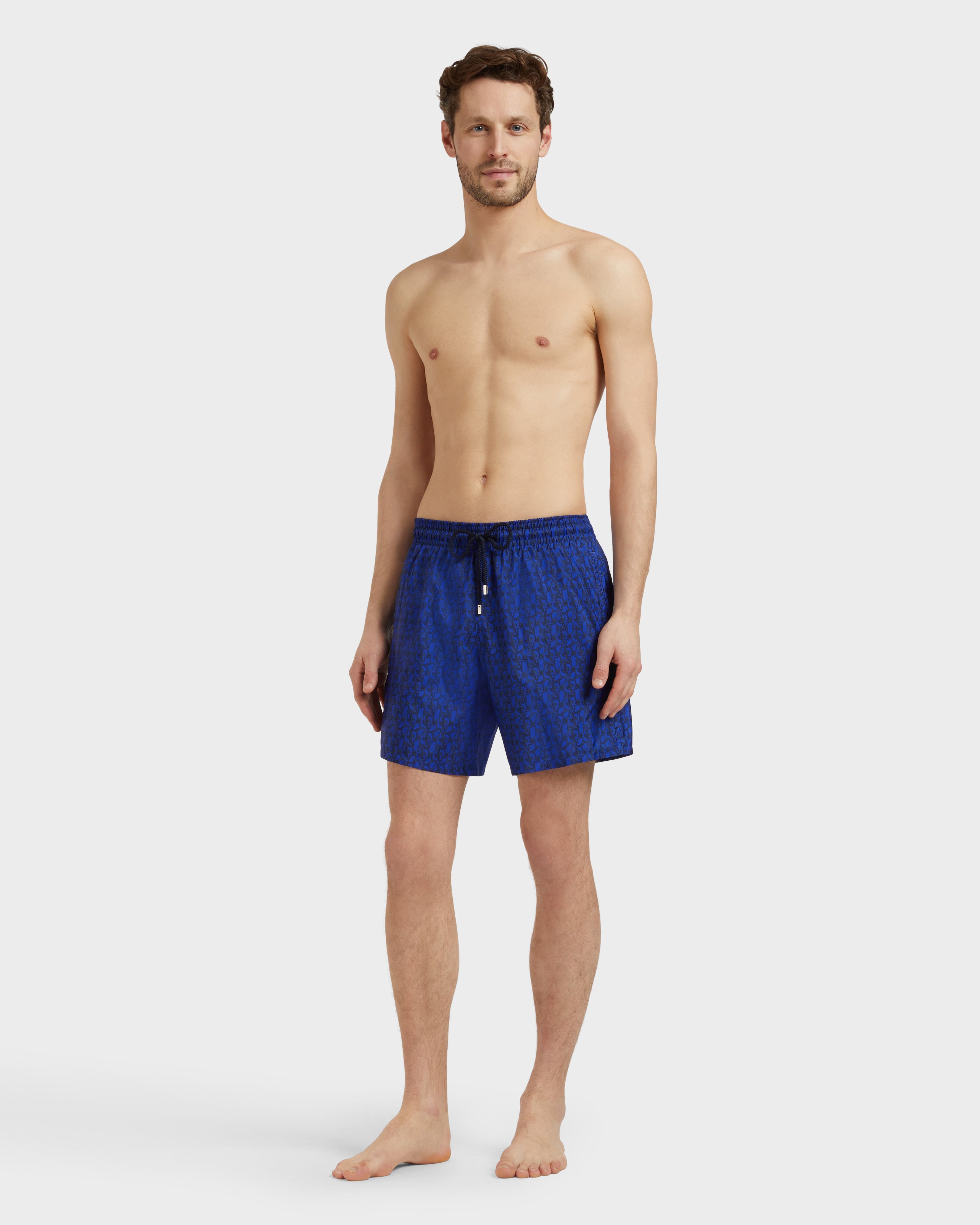 Men Ultra-light and packable Swim Shorts Turtlles Net MARRAKECH frontworn view