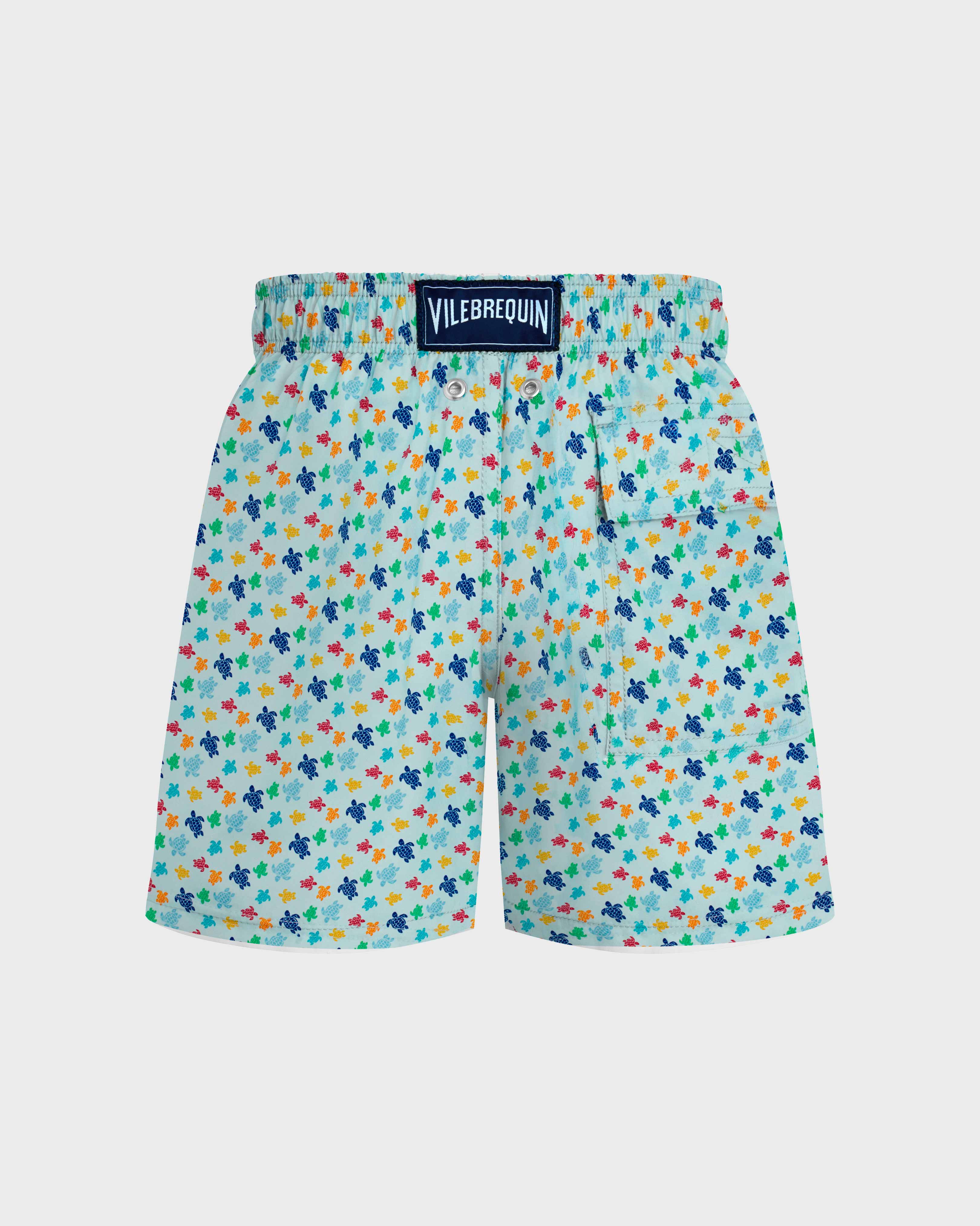 Micro Ronde Des Tortues Rainbow Stretch-Badeshorts für Jungen PAZIFIK BLAU back view