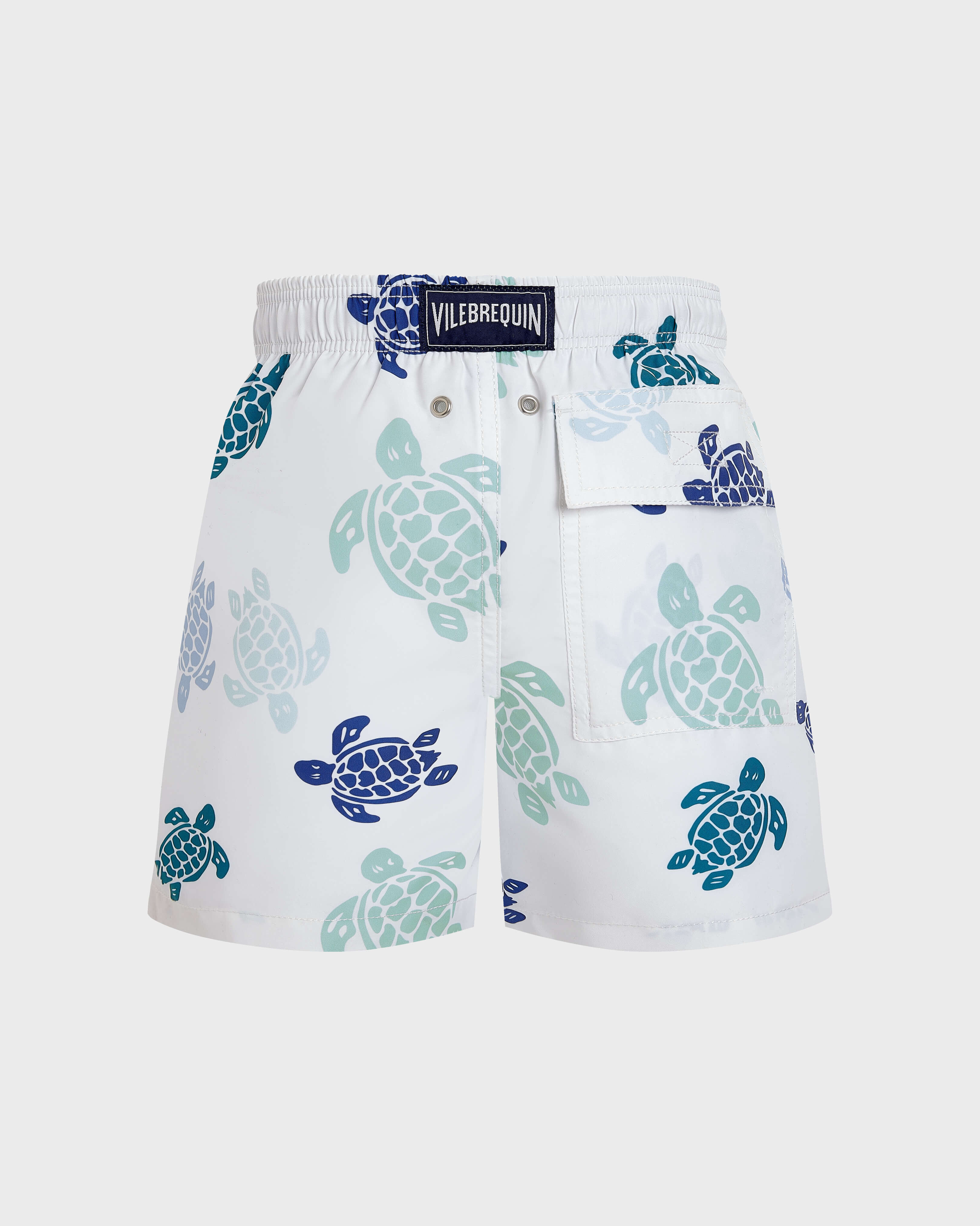 Pantaloncini mare bambino Tortues Multicolores BIANCO back view