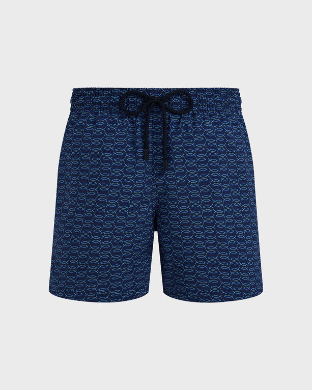 Vilebrequin - Fish Net Badeshorts Aus Wolle Für Herren - Bademode - Moopea - Blau - Größe XXXL