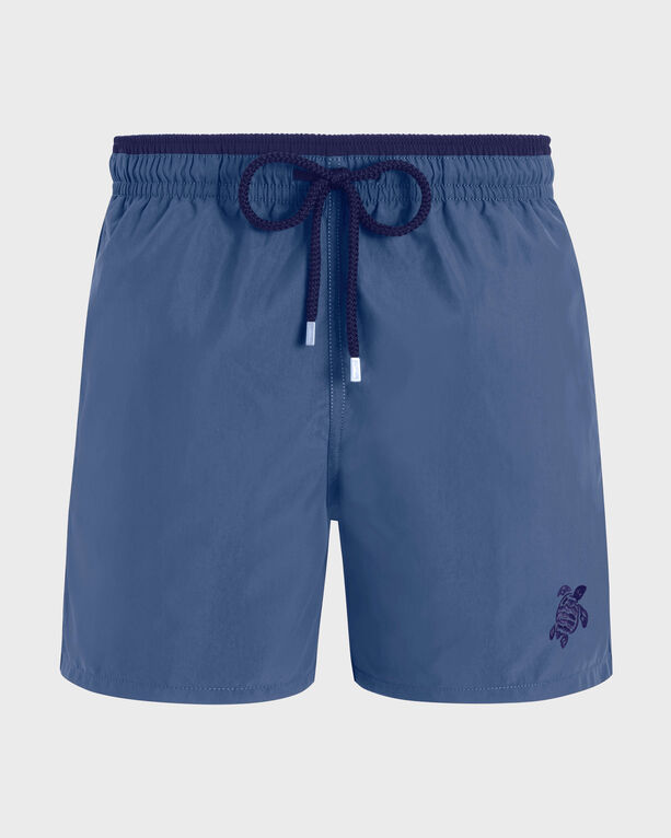 Vilebrequin - Zweifarbige Solid Bicolore Badeshorts Für Herren - Bademode - Moka - Blau - Größe XXXL