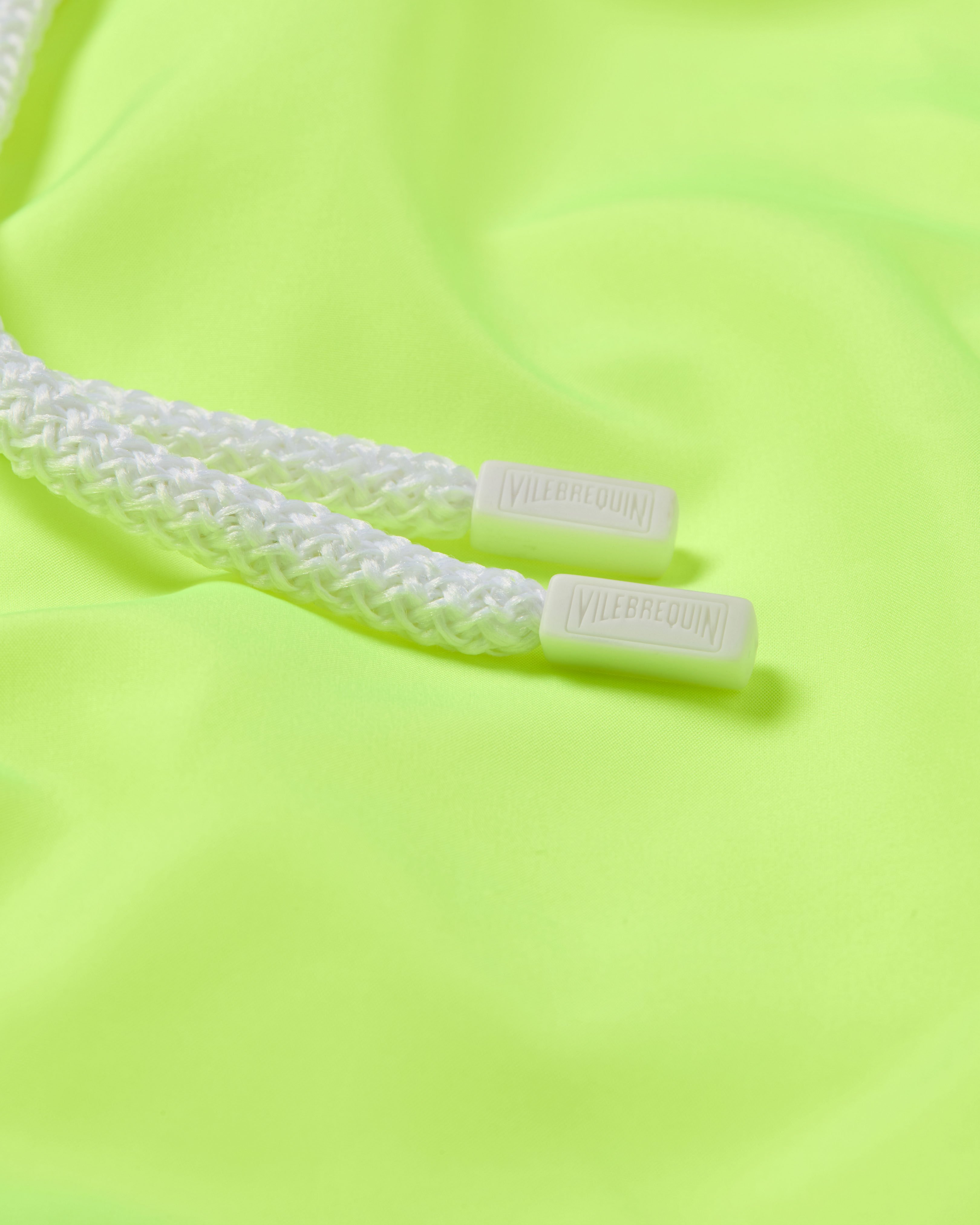 Maillot de bain homme court ultra-léger uni JAUNE FLUO supp1 view