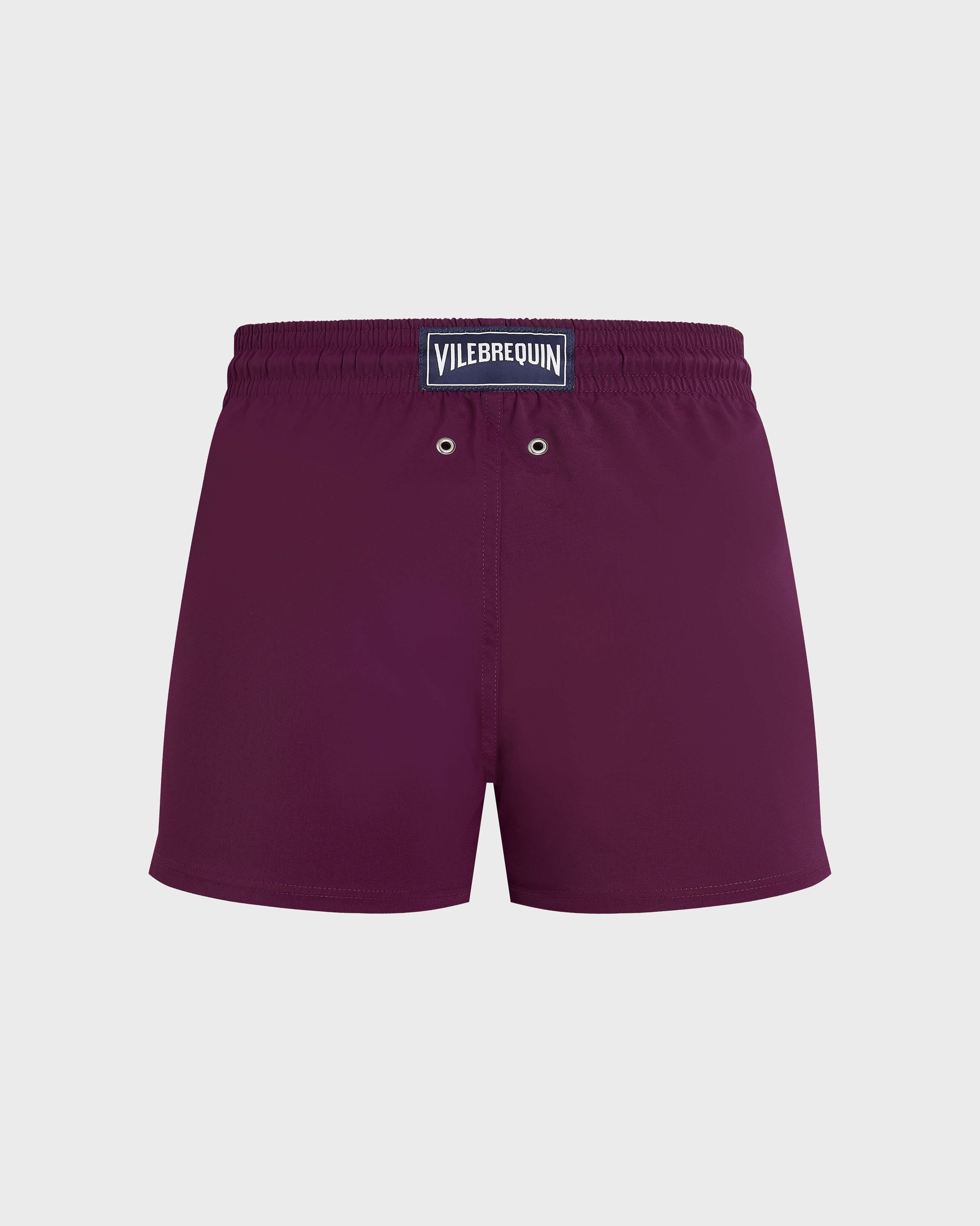 Costume da bagno corto uomo stretch e aderente a tinta unita KERALA back view