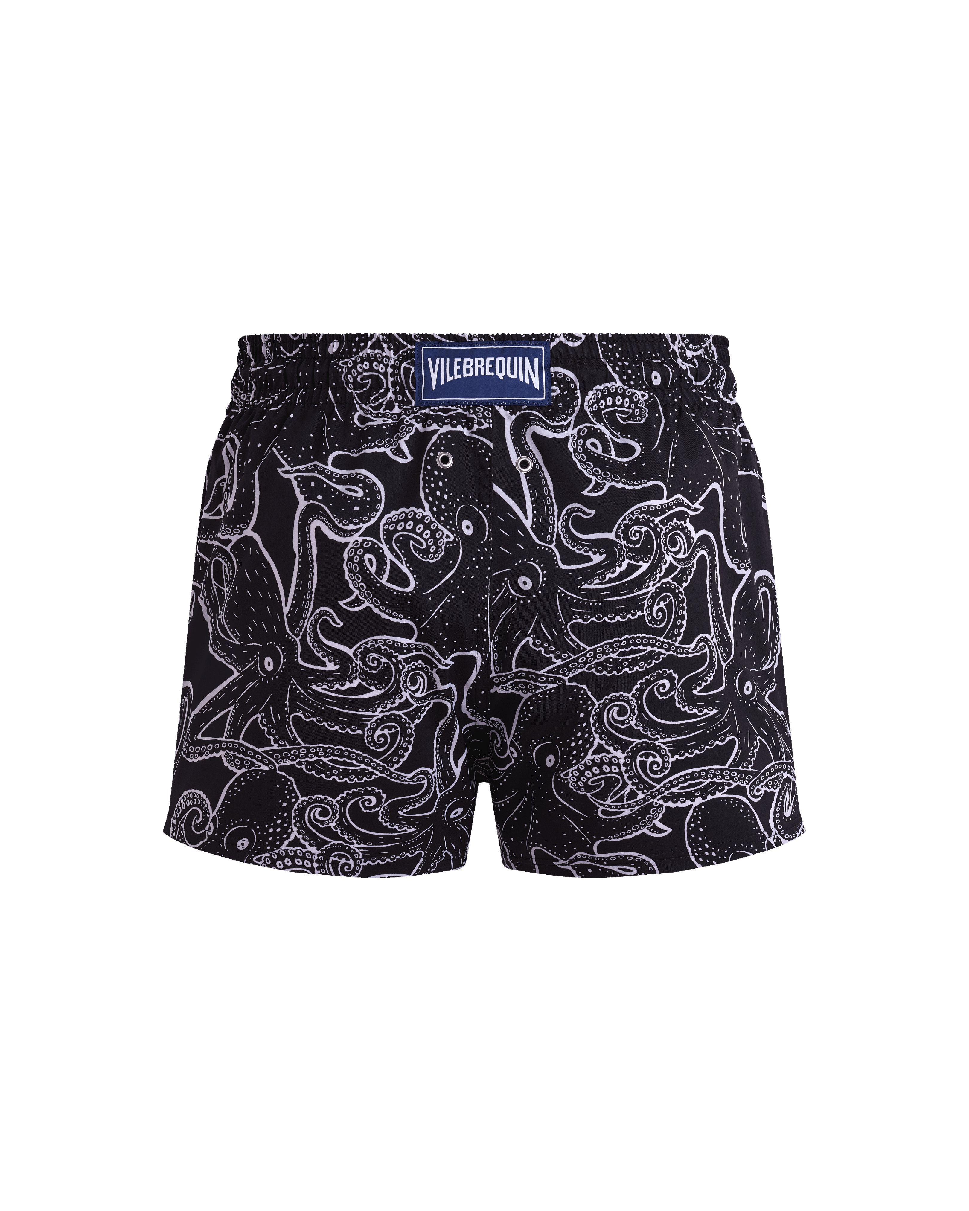 Men Short Swim trunks Poulpes BLACK back view