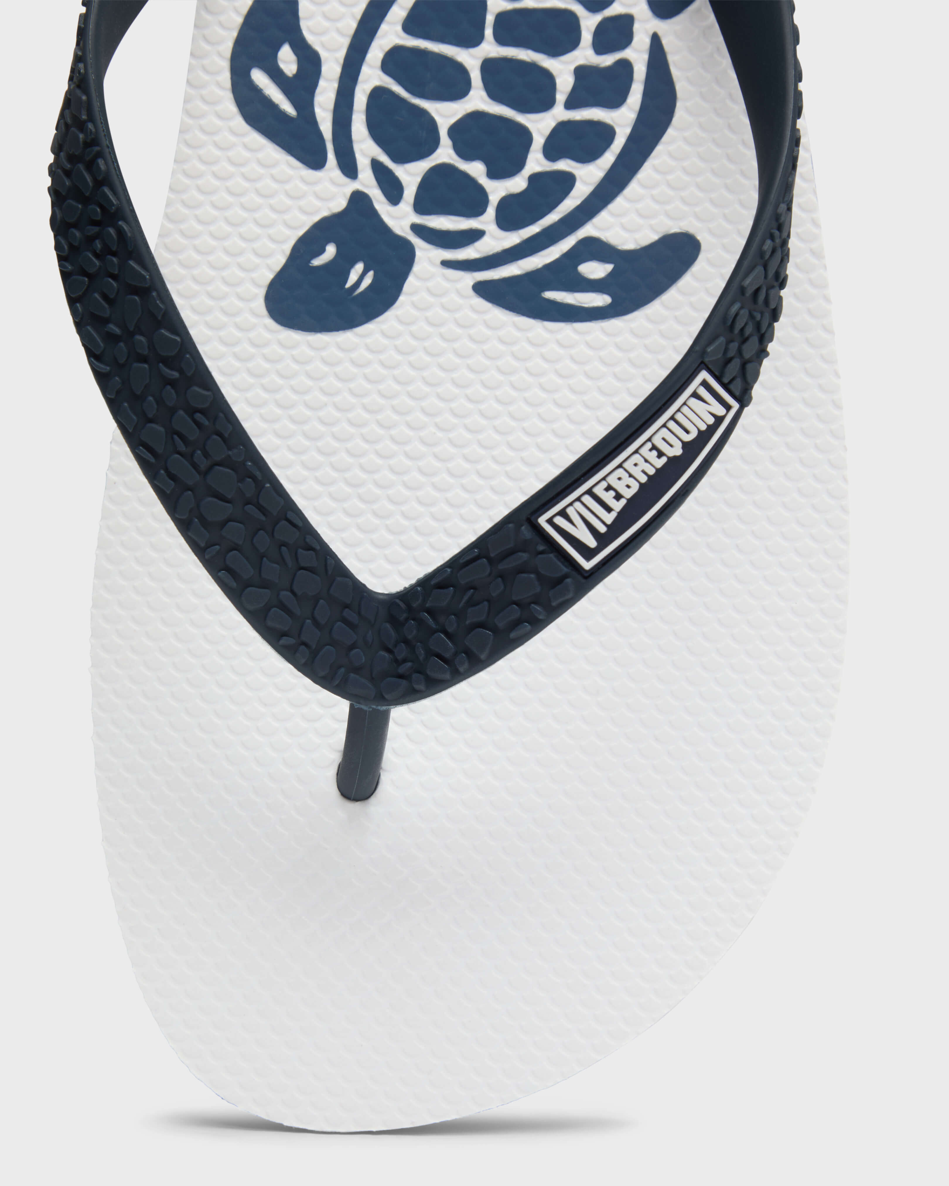 Chanclas de playa con estampado Turtle para hombre BLANCO supp5 view