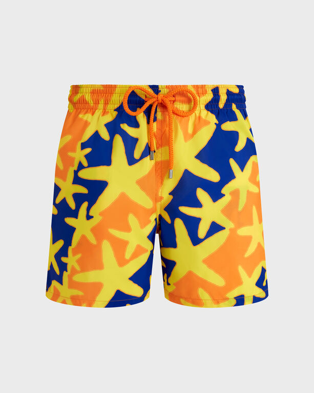 Vilebrequin - Ultraleichte Und Verstaubare Starlight Badeshorts Für Herren - Bademode - Mahina - Orange - Größe 6XL