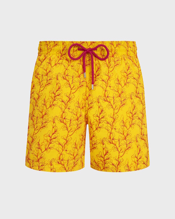 Vilebrequin - Men Embroidered Swim Trunks X-ray Seaweed - Limited Edition - Swimwear - Mistral - Yellow - Size M