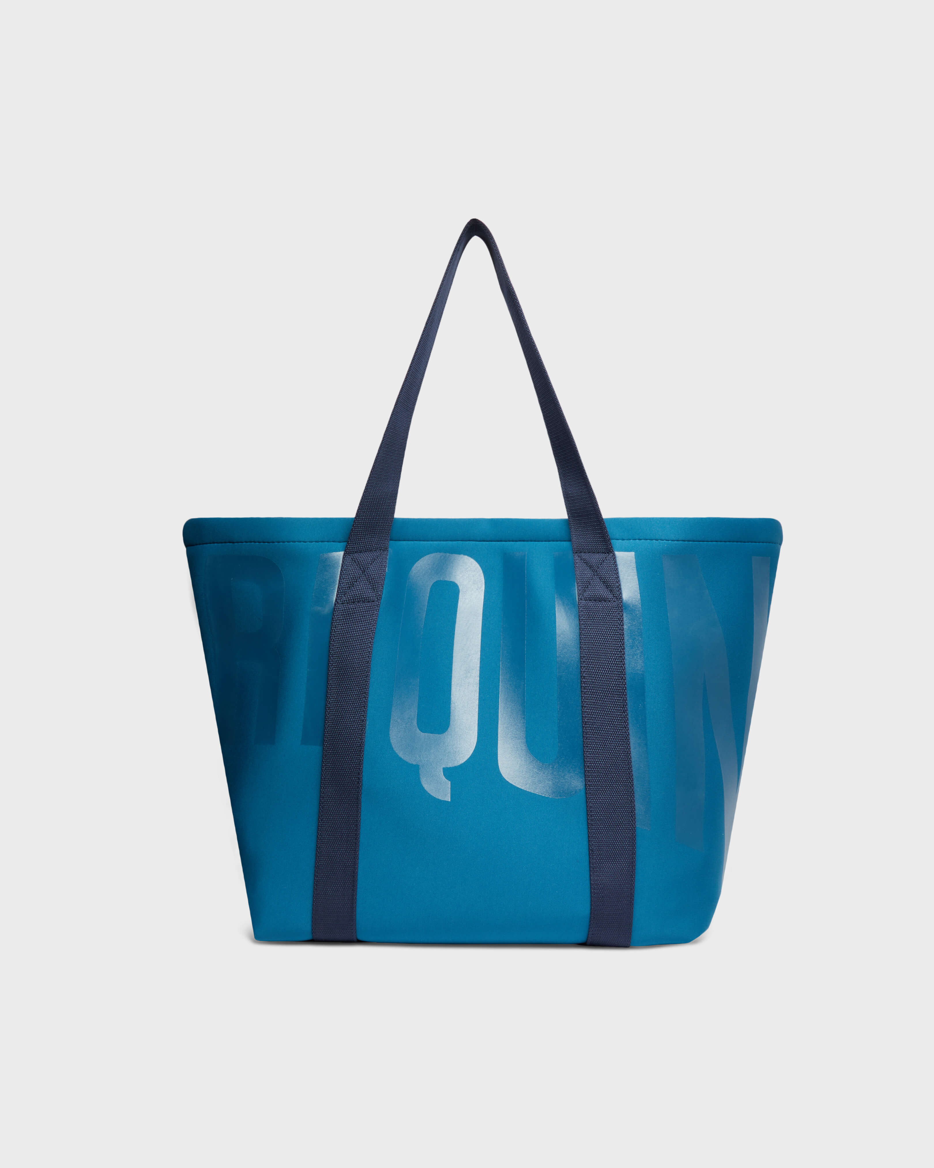 Bolso de playa grande en neopreno de color liso unisex PEACOCK front view