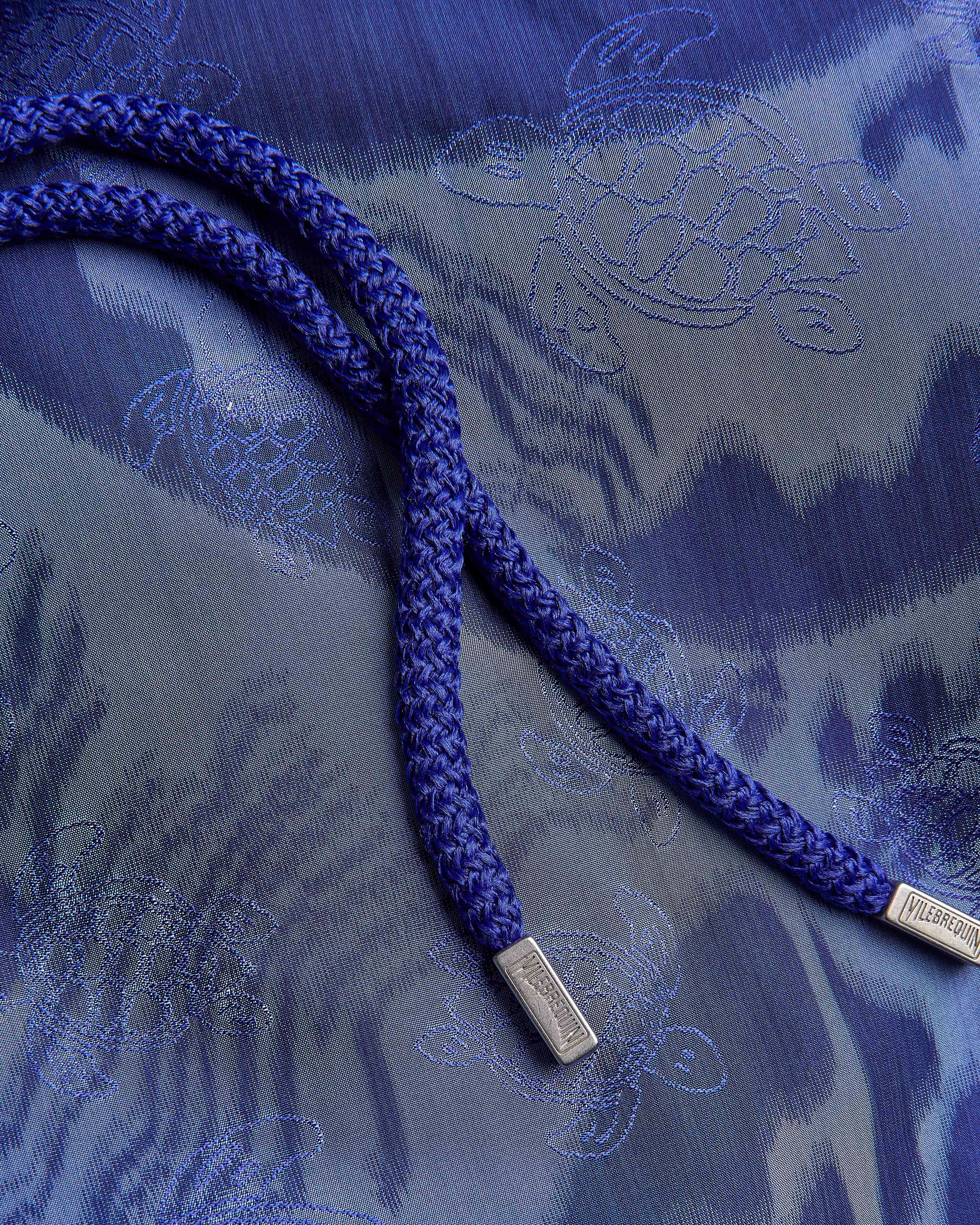 Men Silk Swim Shorts Vagues - Vilebrequin x Maison BUCOL PURPLE BLUE look1 view