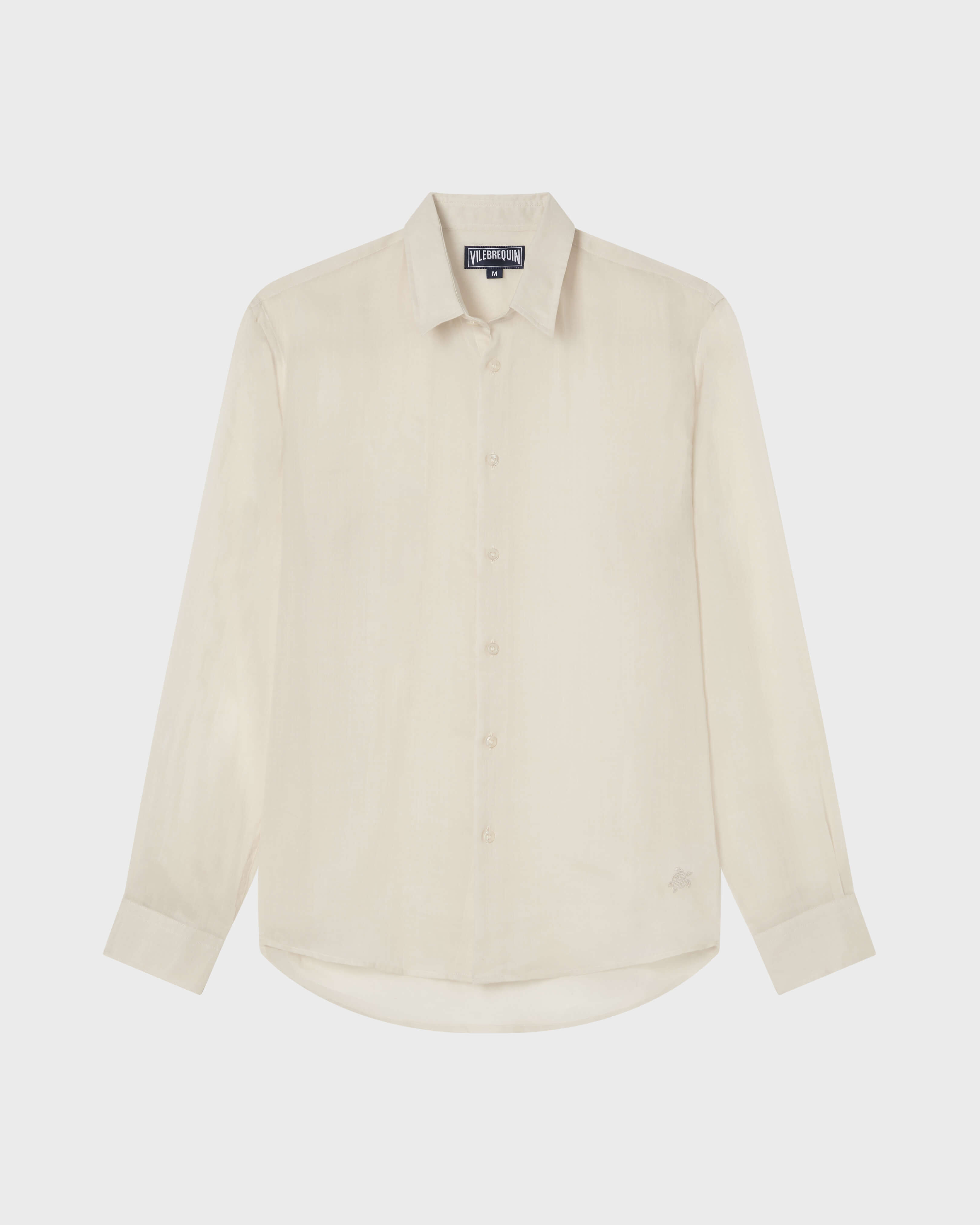 Camisa de ramio de color liso para hombre BRUME front view