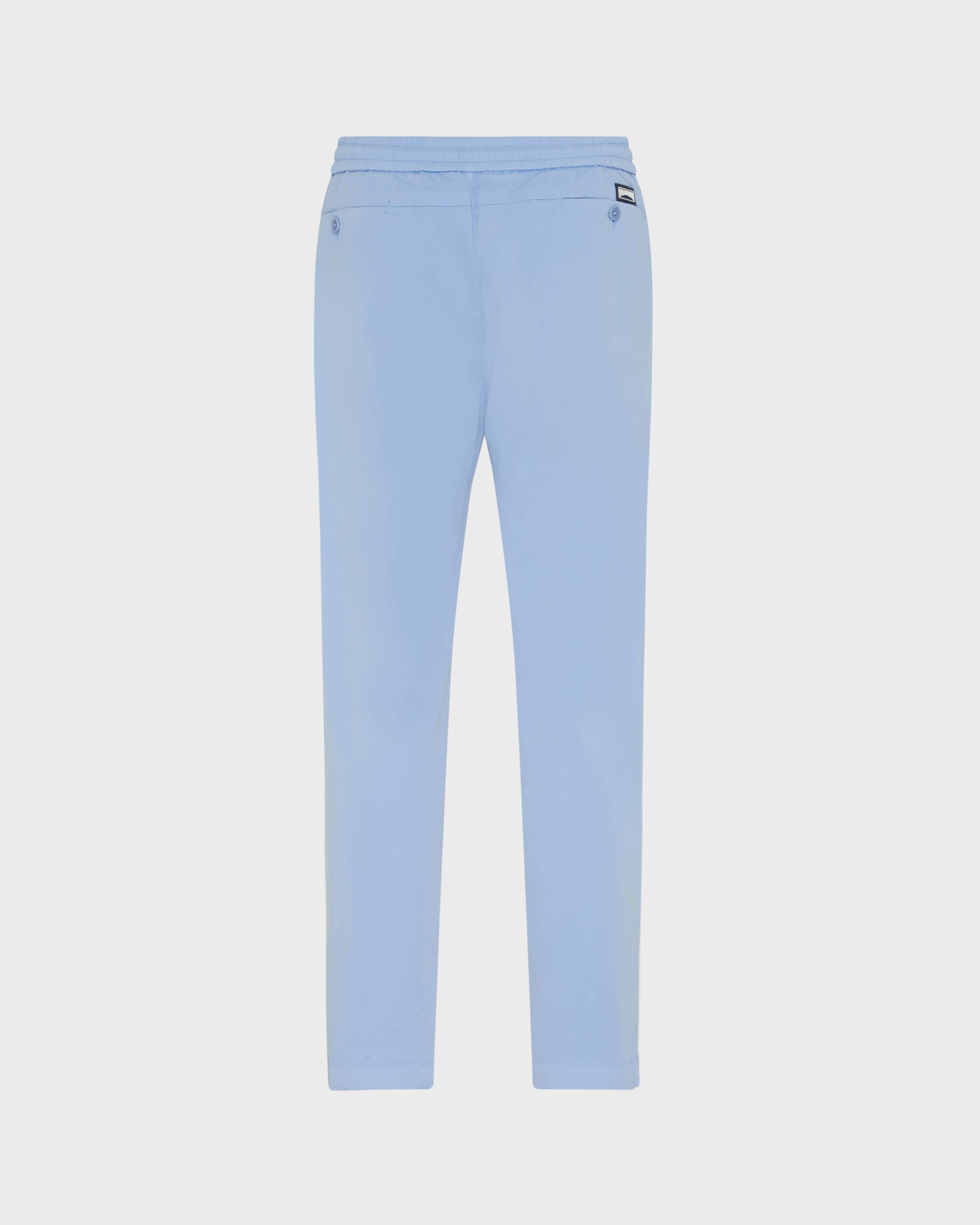 Pantalone uomo in cotone satin con elastico in vita Solid CLOUDY back view