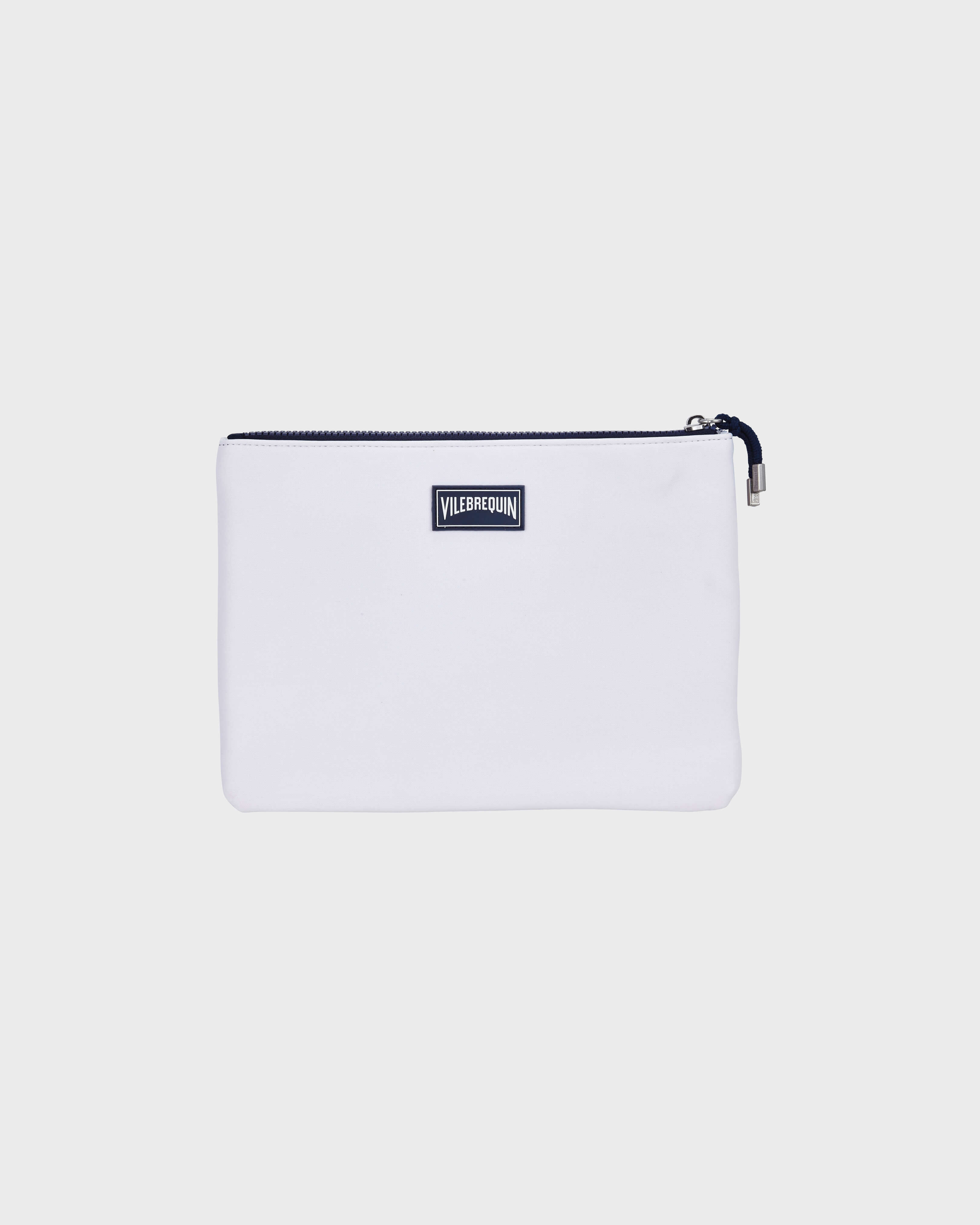 Neoprene Pouch Solid WHITE frontworn view