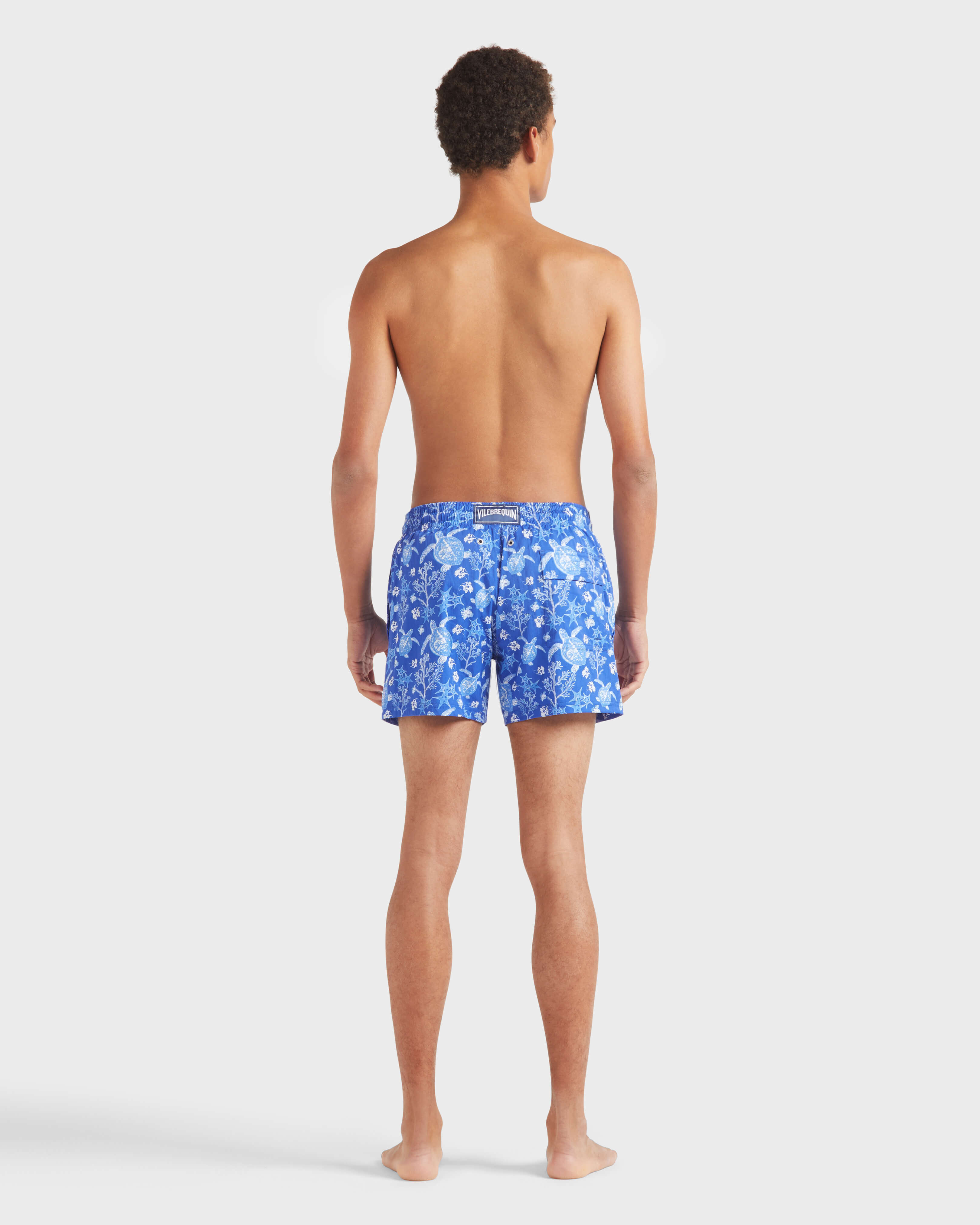 Men Stretch Short Swim Shorts X-Ray Turtles MARRAKECH backworn view