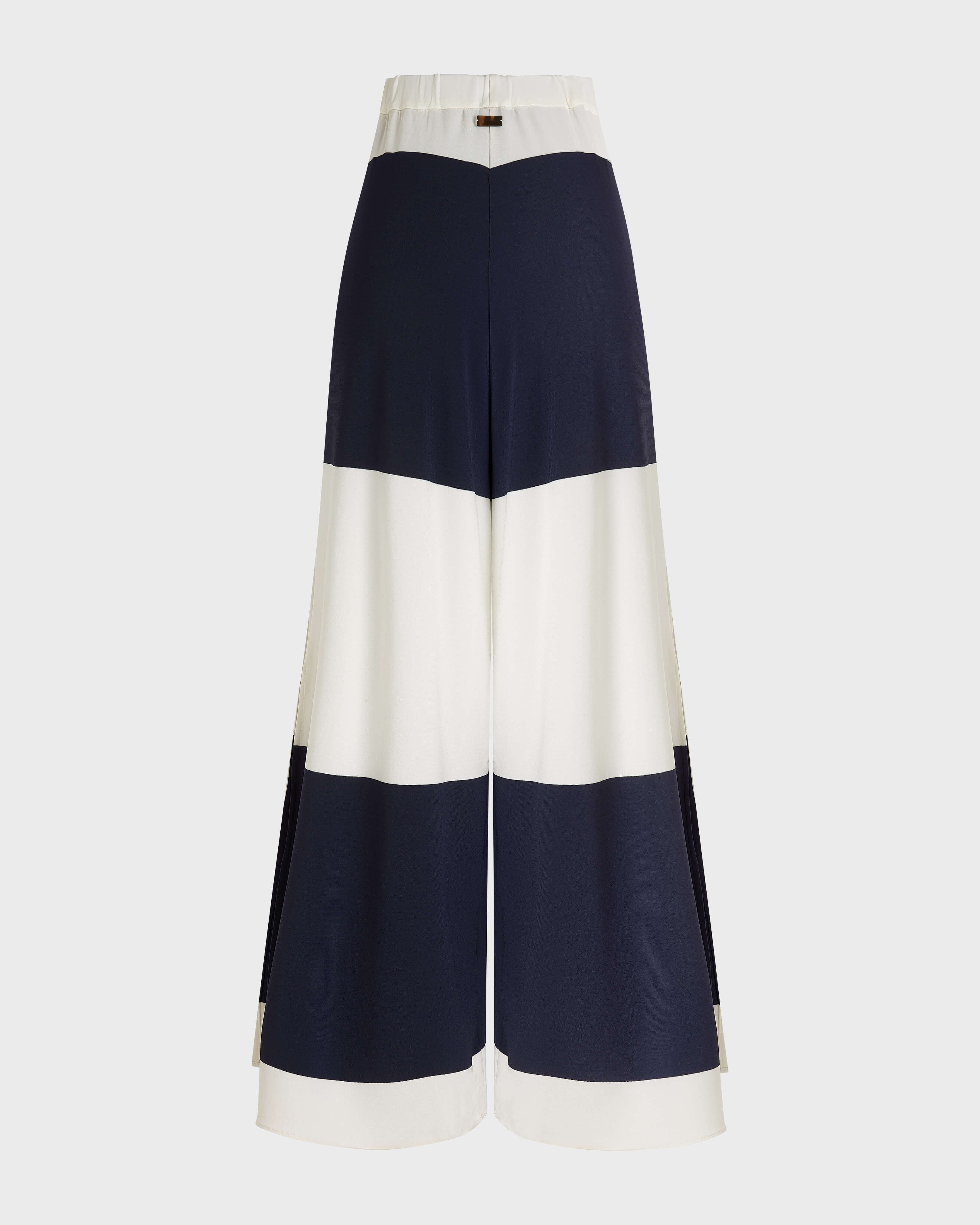 Women Viscose Jersey Striped Beachjama Bottom AZUL MARINO back view